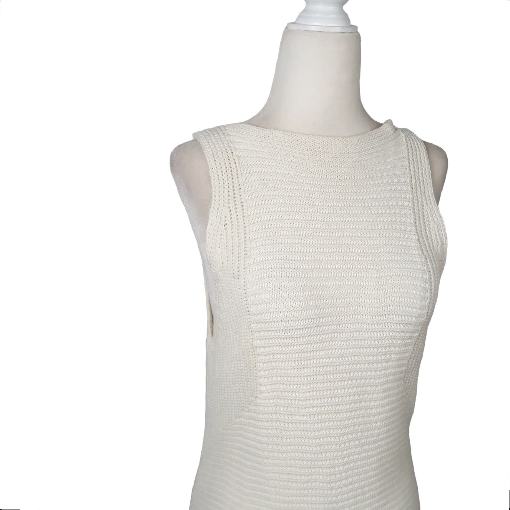 Allsaints ALLSAINTS Arleta cream cotton knit sweater vest tunic Vest Sweater M Women Medium Sleeveless Solid Knit Spring Fall Winter Summer Size M / US 6-8 / IT 42-44 - 3 Thumbnail