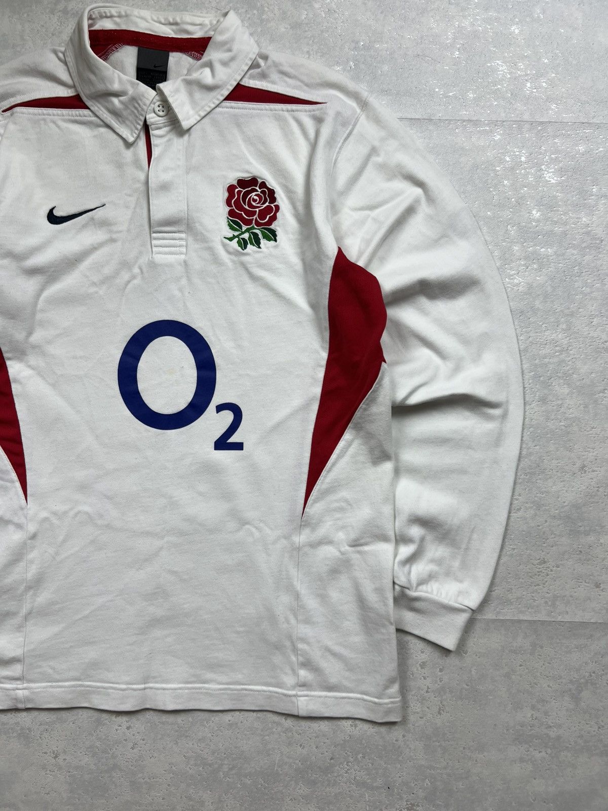 Nike 90s Nike England Vintage Y2K Rugby Longsleeve Retro Polo Size US L / EU 52-54 / 3 - 3 Thumbnail