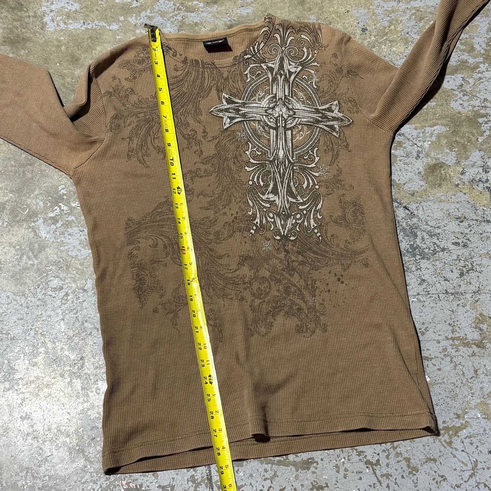 Vintage Y2K MMA Elite Brown Longsleeve Thermal Sz L Size US L / EU 52-54 / 3 - 7 Thumbnail