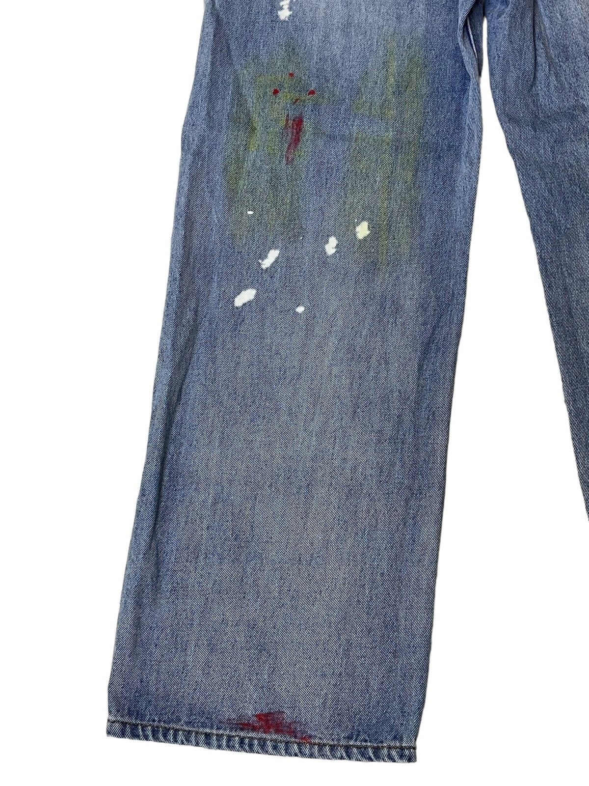 Japanese Brand BAGGY🔥🔥GALLIS ADDICTION COLOURFULL PAINT WIDE JEANS Size US 33 - 10 Thumbnail
