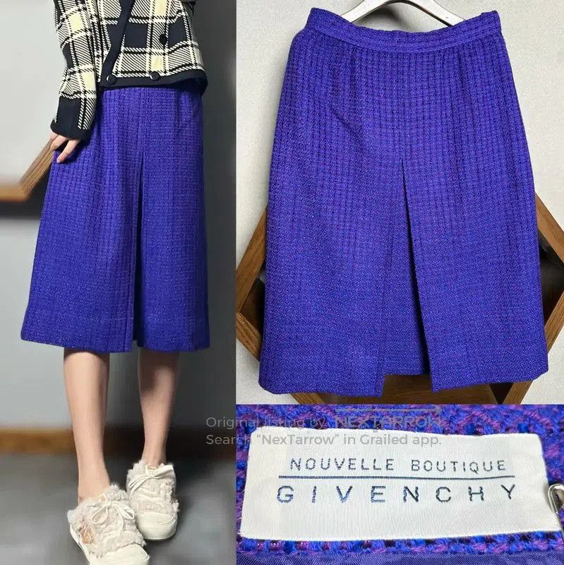 Givenchy Givenchy Purple Wool Blend Midi Skirt . Size 26" / US 2 / IT 38 - 1 Thumbnail