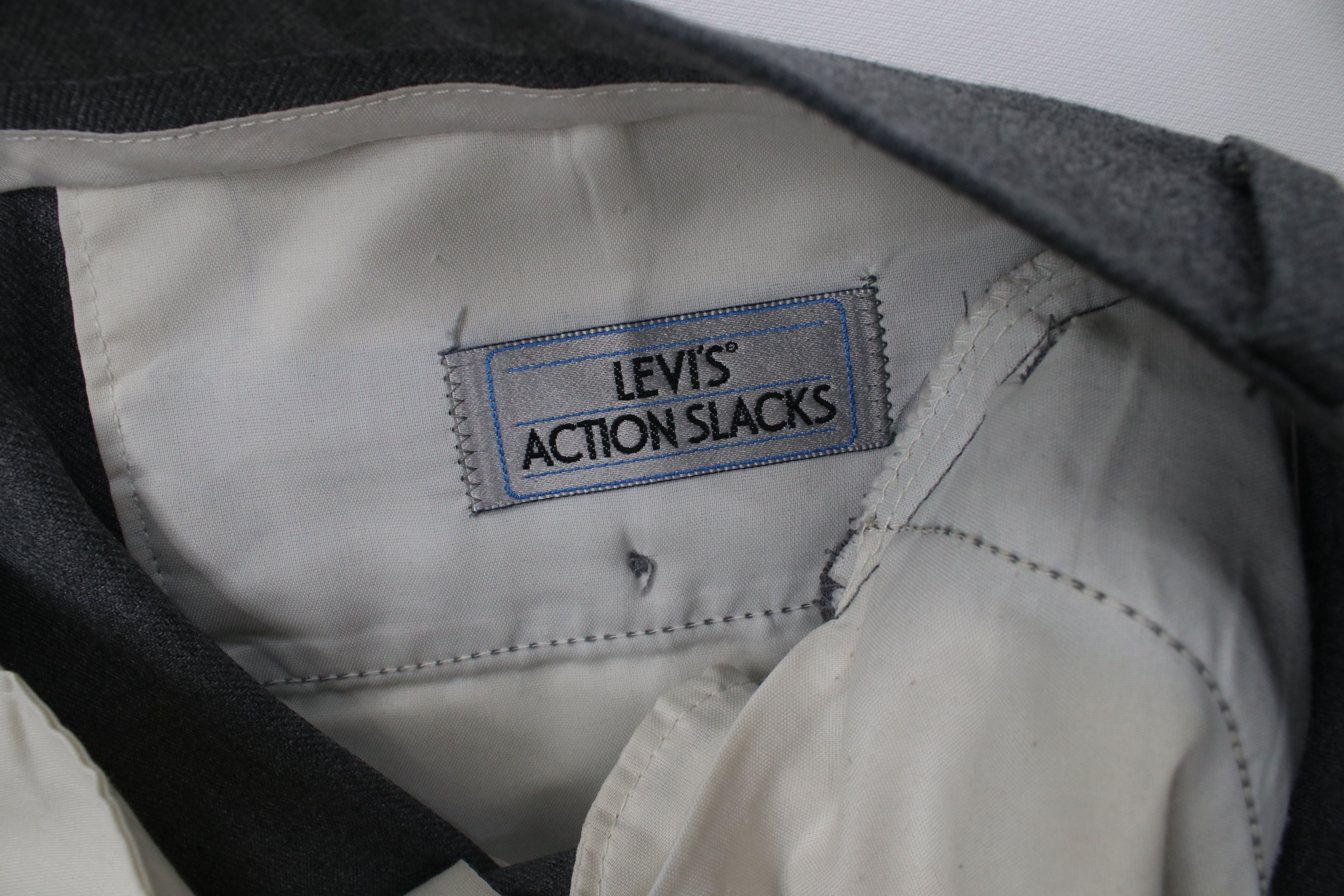 Levi's Vintage 80s 90s Levis Flared Wide Leg Chino Pants Gray USA Size US 34 / EU 50 - 8 Thumbnail