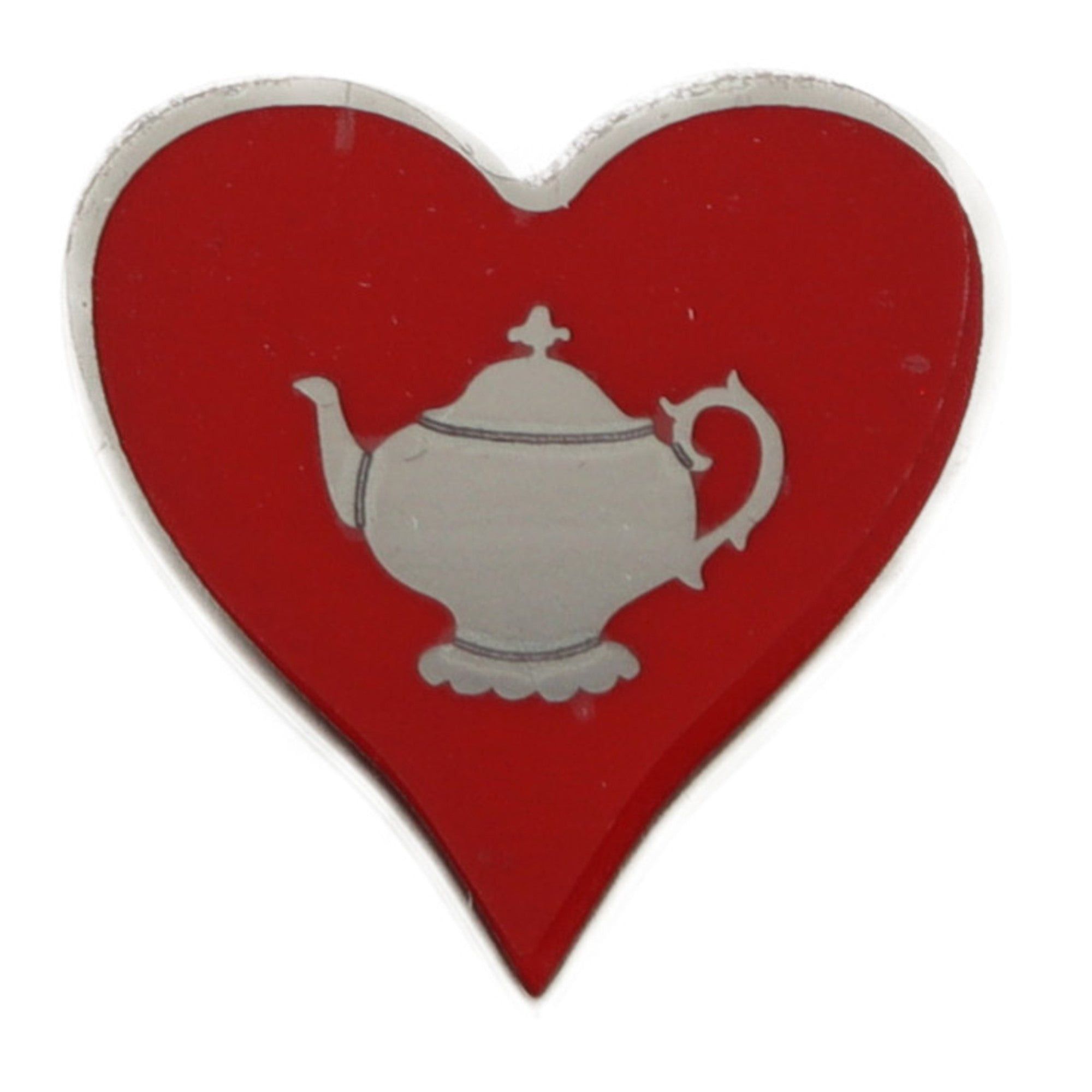 image of Hermes Scarf Ring Metal Silver Red Tea Time Heart Fall Winter 2021 in Black, Women's