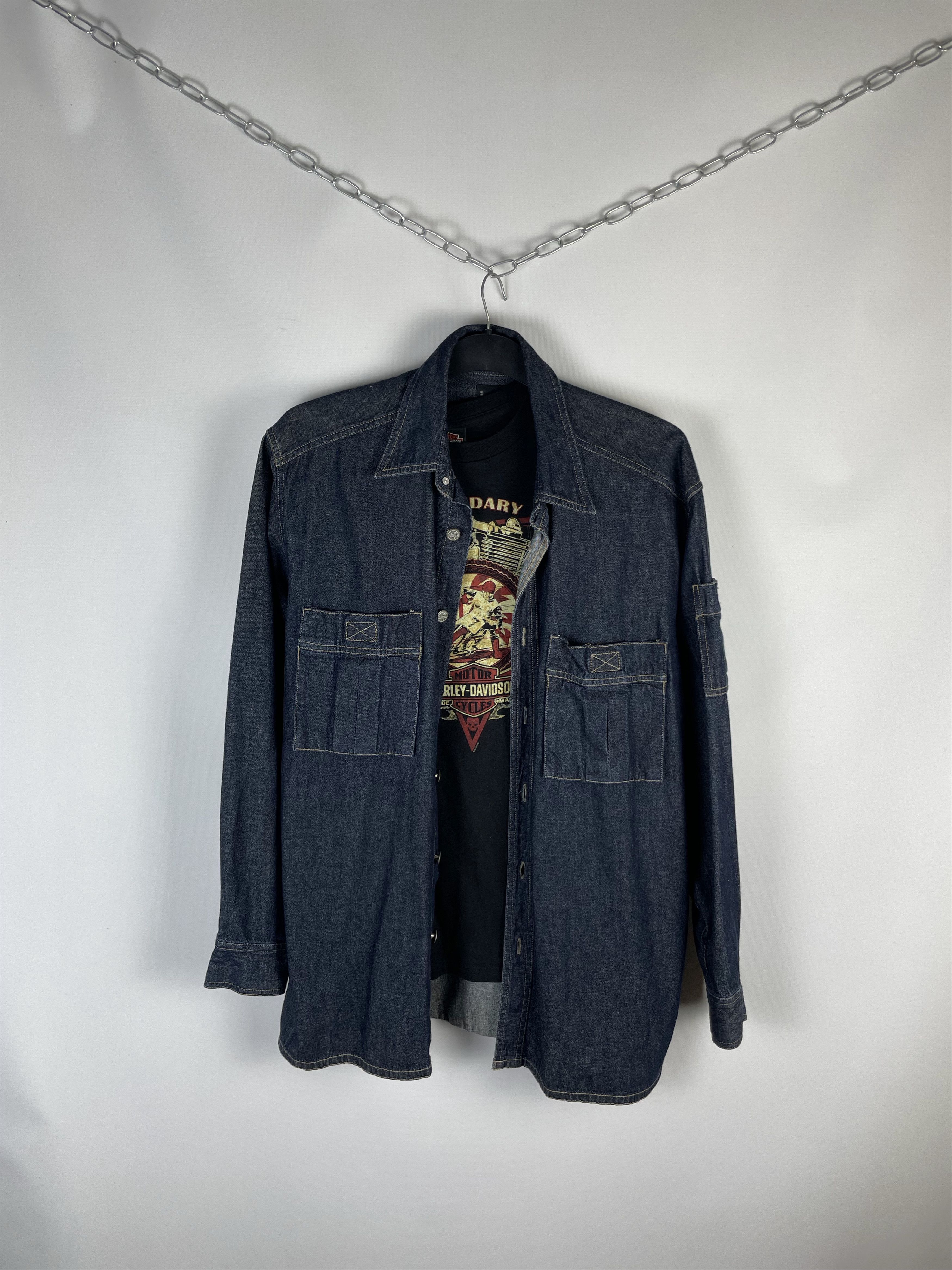 Levi's American Vintage Levi’s Silver Tab Denim Overshirt Y2K Size US M / EU 48-50 / 2 - 1 Thumbnail
