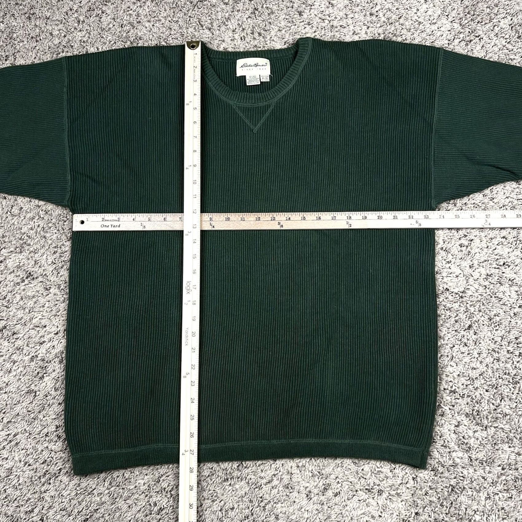 Eddie Bauer Vintage Eddie Bauer Heavyweight Knit 100% Cotton Green Sweater Mens XL Size US XL / EU 56 / 4 - 7 Thumbnail