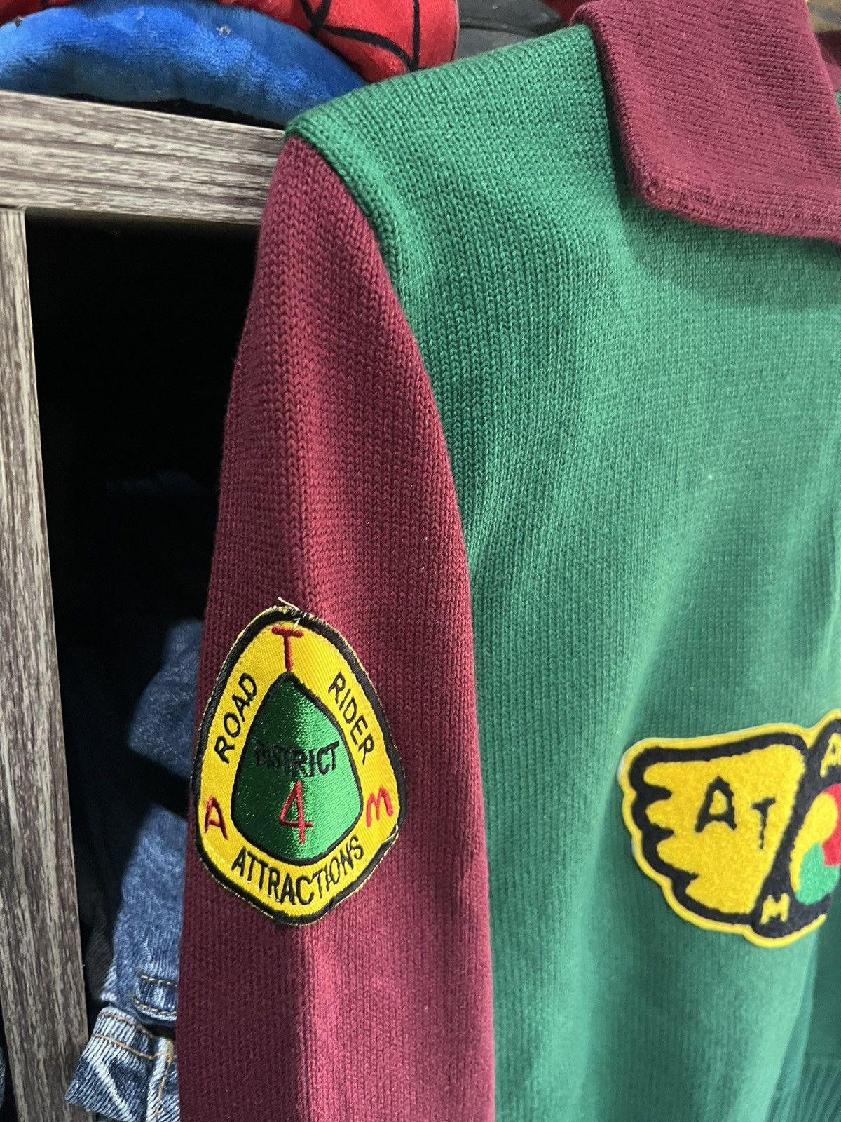 Japanese Brand 🔥Attraction American Motorcycle Association Knit Sweater Size US S / EU 44-46 / 1 - 6 Thumbnail