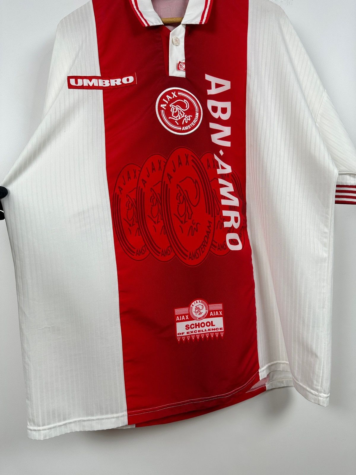 Umbro 1997 Umbro Ajax Amsterdam Litmanen #10 Vintage Soccer Jersey Size US XXL / EU 58 / 5 - 12 Thumbnail