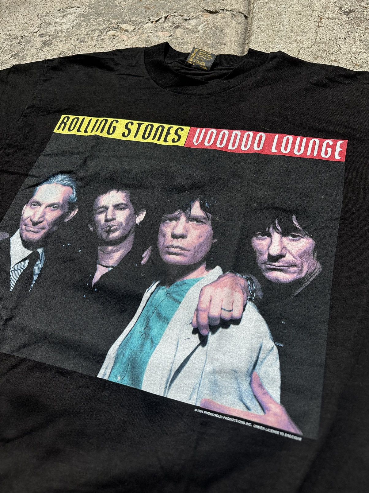 Vintage Rolling Stones Voodoo Lounge Band Portrait Tee Shirt