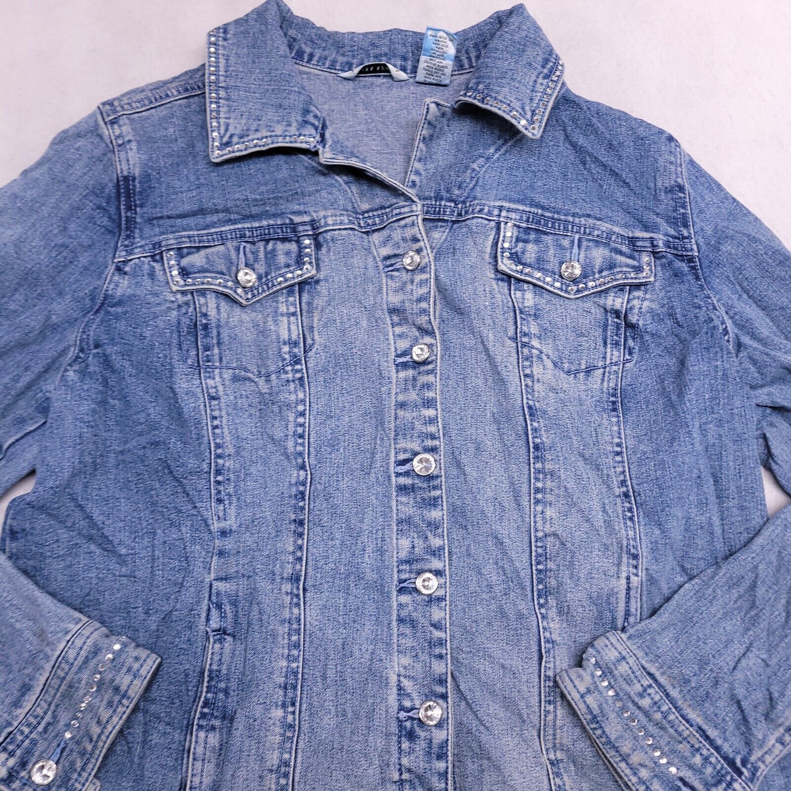 Laura Ashley Laura Ashley Button Up Denim Jean Jacket Womens Size L Blue Size L / US 10 / IT 46 - 4 Thumbnail