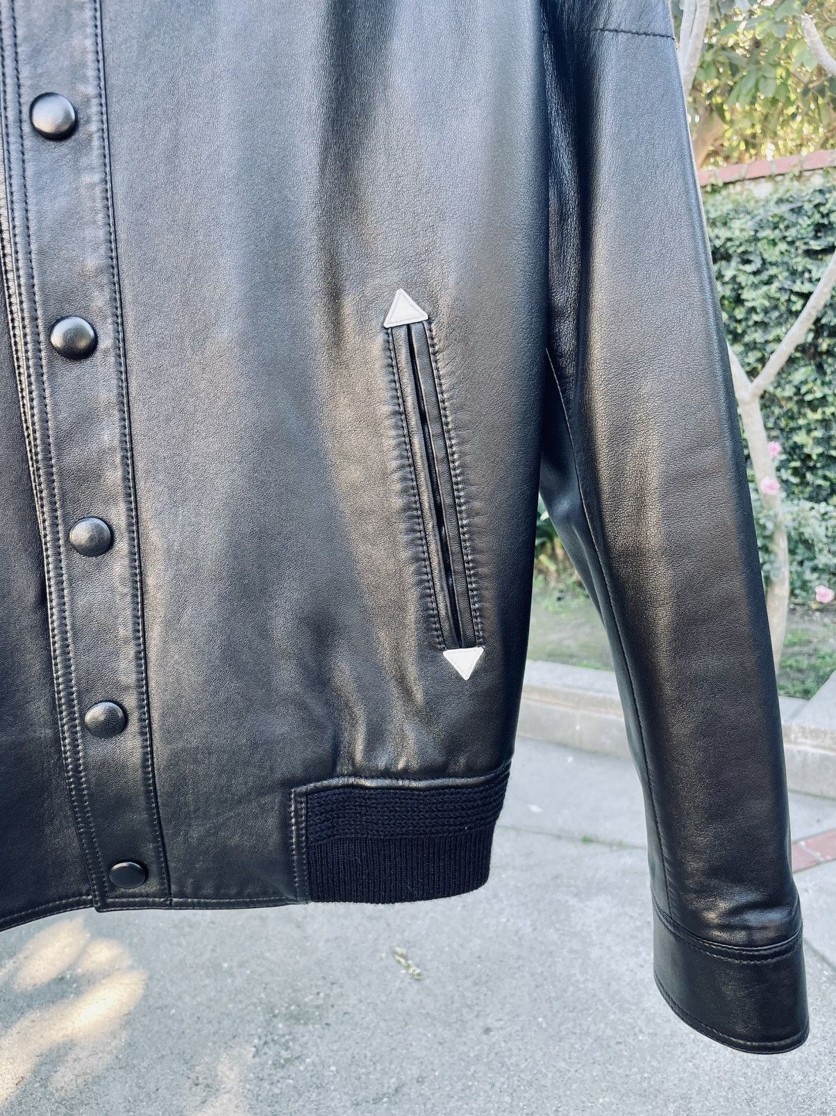 Saint Laurent Paris Saint Laurent Paris Western Lamb Leather Bomber Jacket Black Size US S / EU 44-46 / 1 - 7 Thumbnail