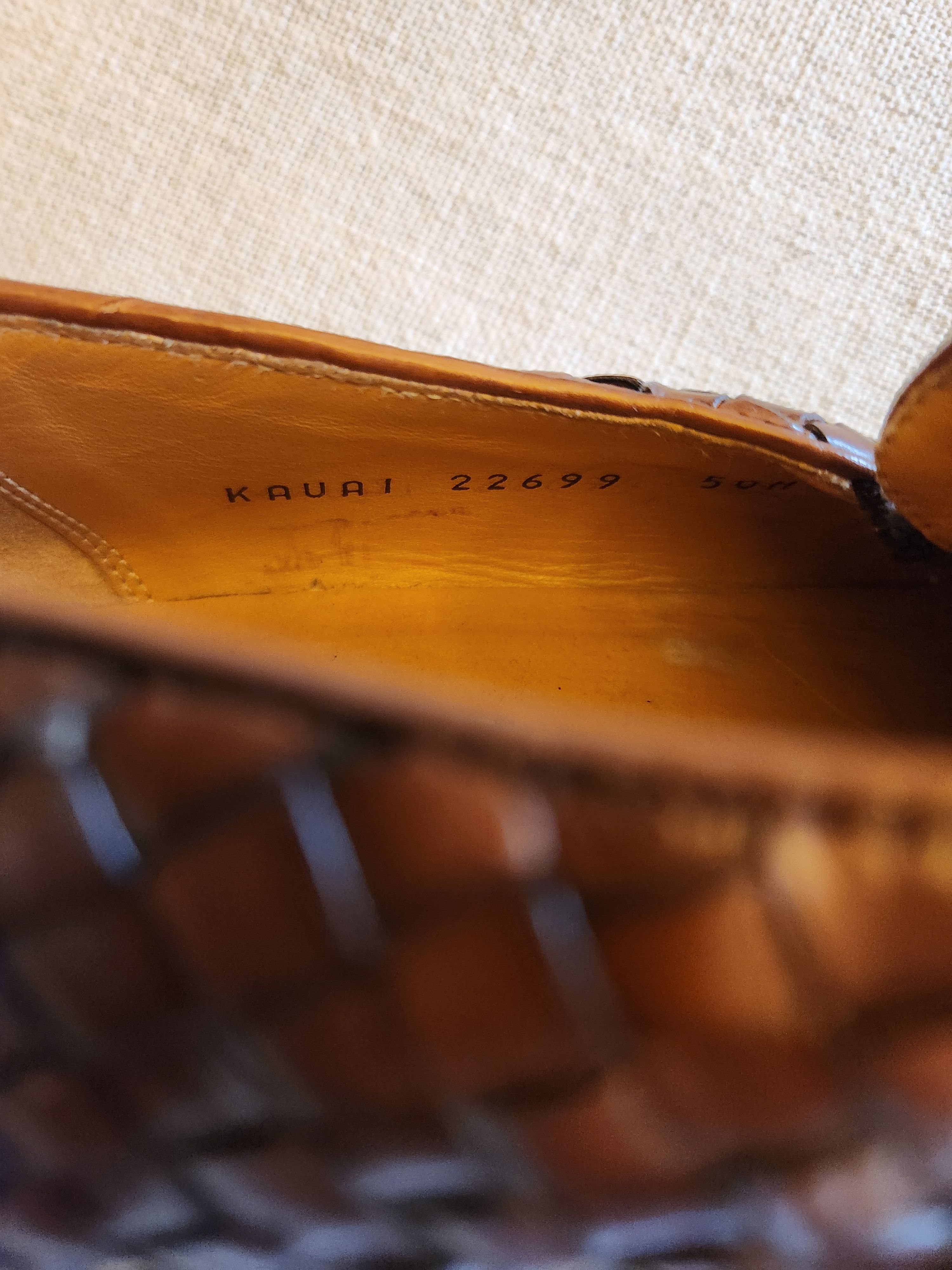 Mezlan KAUAI BROWN WOVEN LEATHER SLIP ON SHOES Size US 12 / EU 45 - 4 Thumbnail