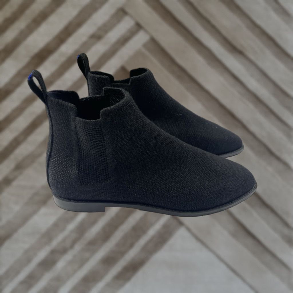 Rothy's Rothy’s Chelsea Boots Womens US 7.5 Black Knit Merino Wool Blend Ankle Boot City Going Out Outdoor Casual Business Size US 8 / IT 38 - 1 Thumbnail