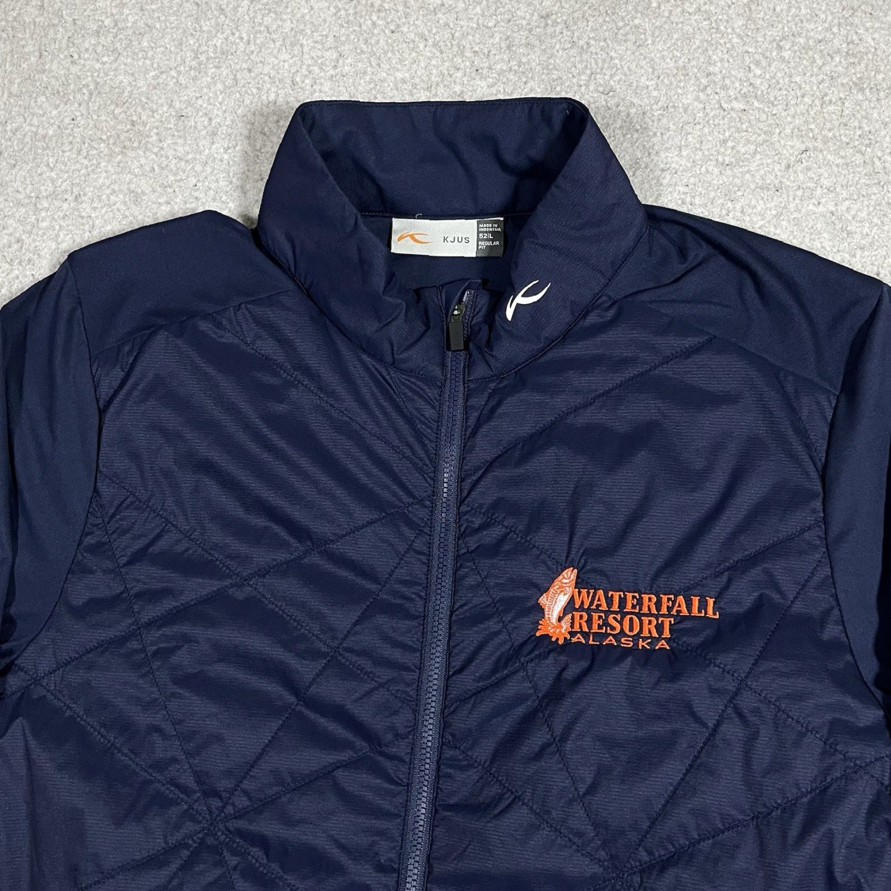 KJUS KJUS Jacket Mens L Full Zip Blue Outdoors Logo Quilted Wind-Resistant Pockets Winter Fall Spring All Seasons Golf Size US L / EU 52-54 / 3 - 5 Thumbnail