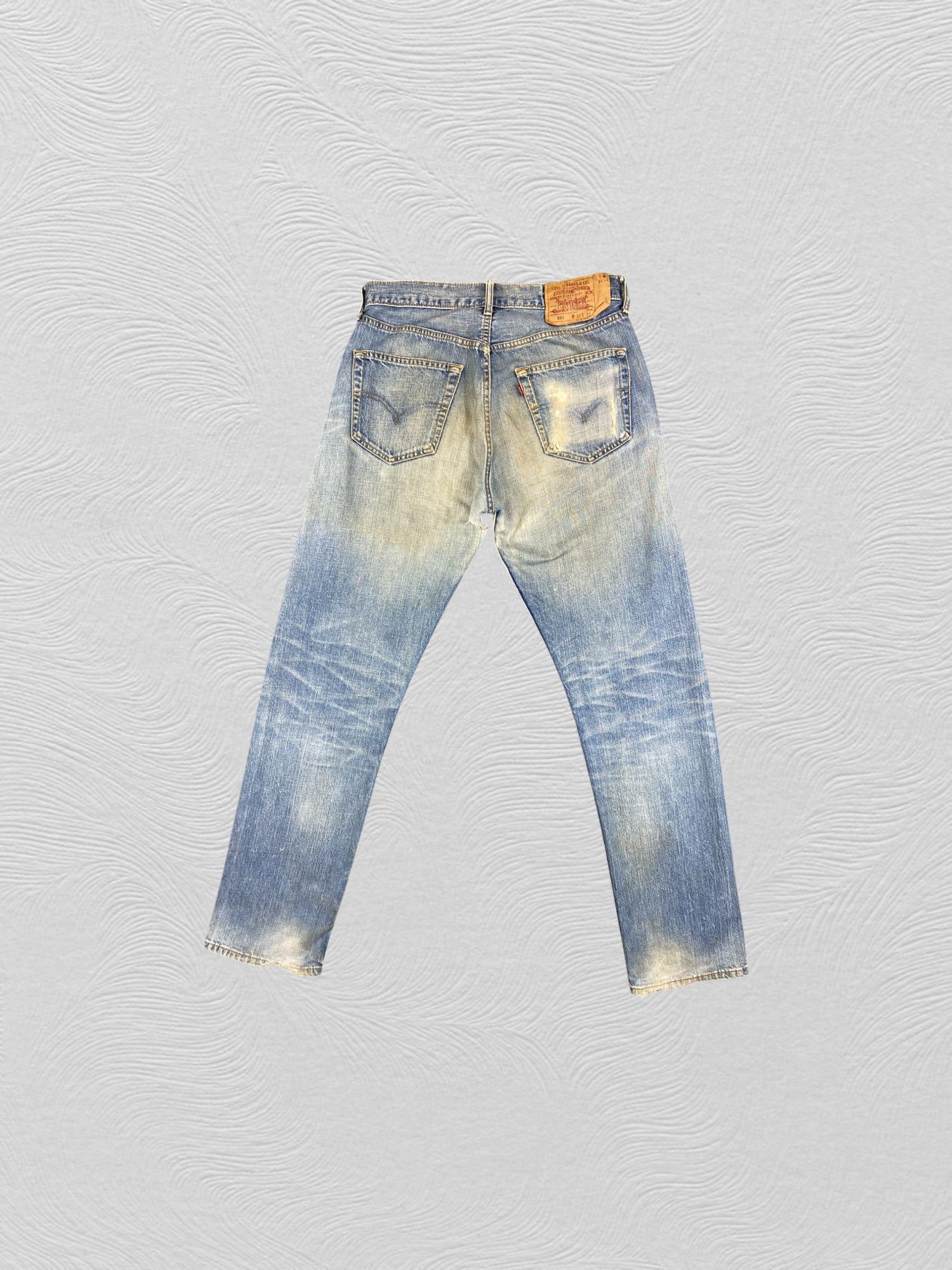 Levi's Distressed Blue Vintage Levi's 501 Jeans 31x33 Denim -JN2300 Size US 31 - 2 Thumbnail
