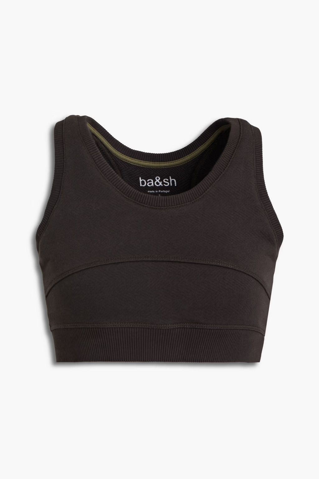 ba&sh BA&SH Thais Cropped French Cotton-terry Top Size M / US 6-8 / IT 42-44 - 1 Thumbnail