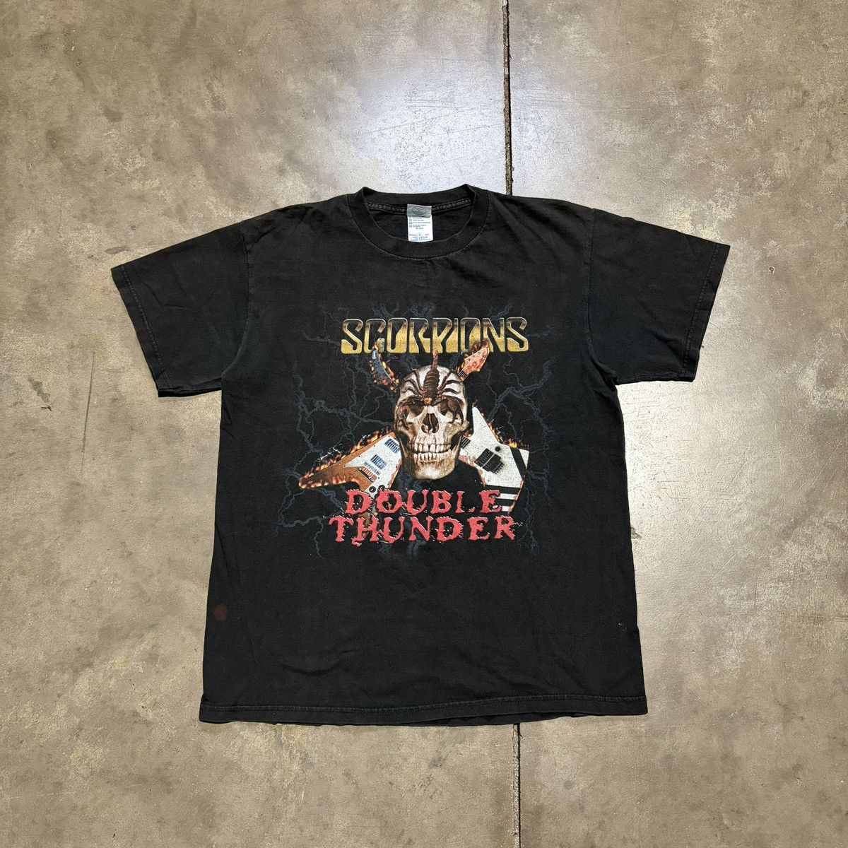 Band Tees Vintage Scorpion Double Thunder Band T shirt Rock Musc Tee Size US M / EU 48-50 / 2 - 1 Thumbnail