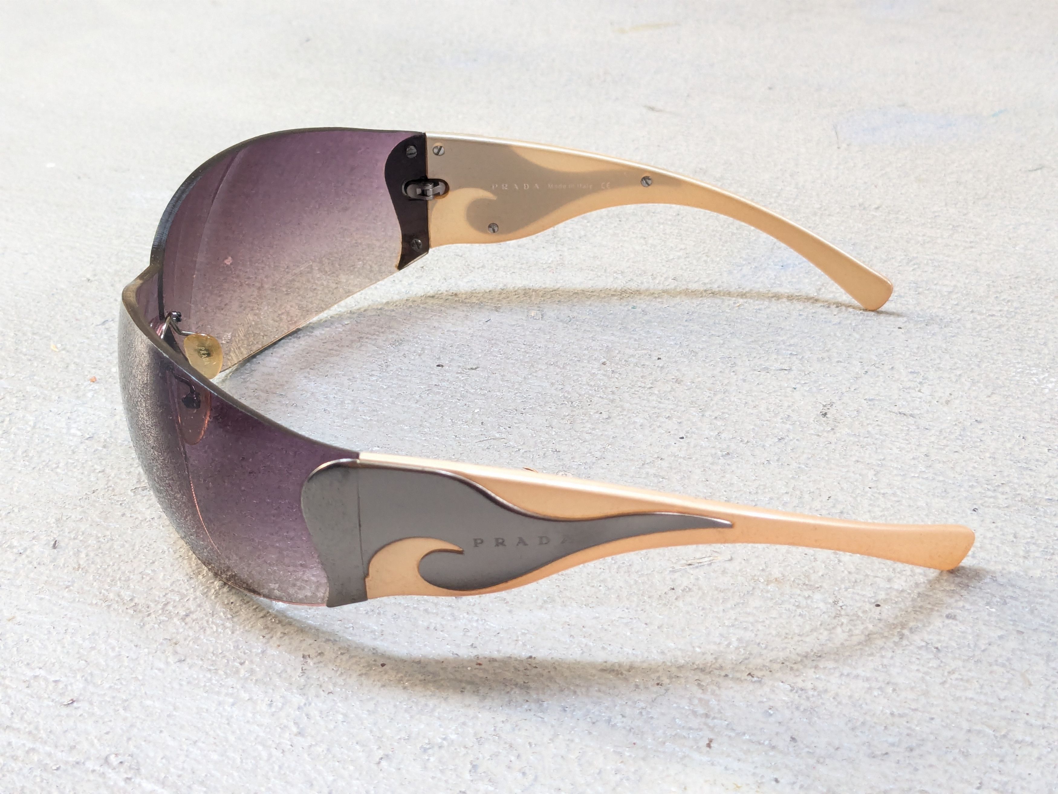 Prada Prada Sunglasses SPR58H Y2K Purple Gradient Flame Fire Size ONE SIZE - 4 Thumbnail