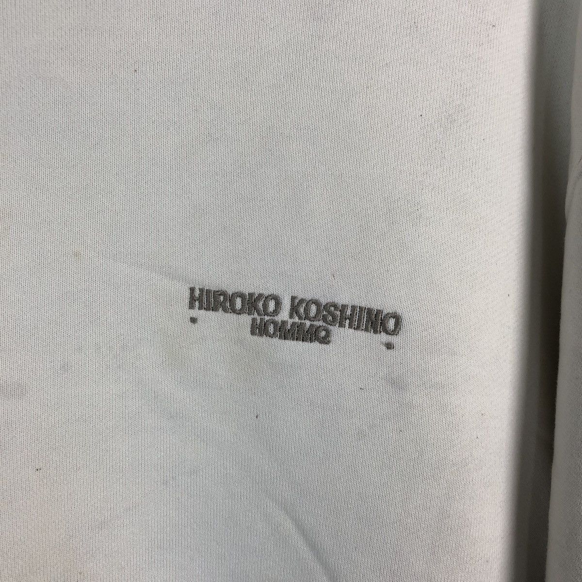Hiroko Koshino Homme Hiroko Koshino Homme White Sweatshirt #A2289 Size US L / EU 52-54 / 3 - 15 Thumbnail