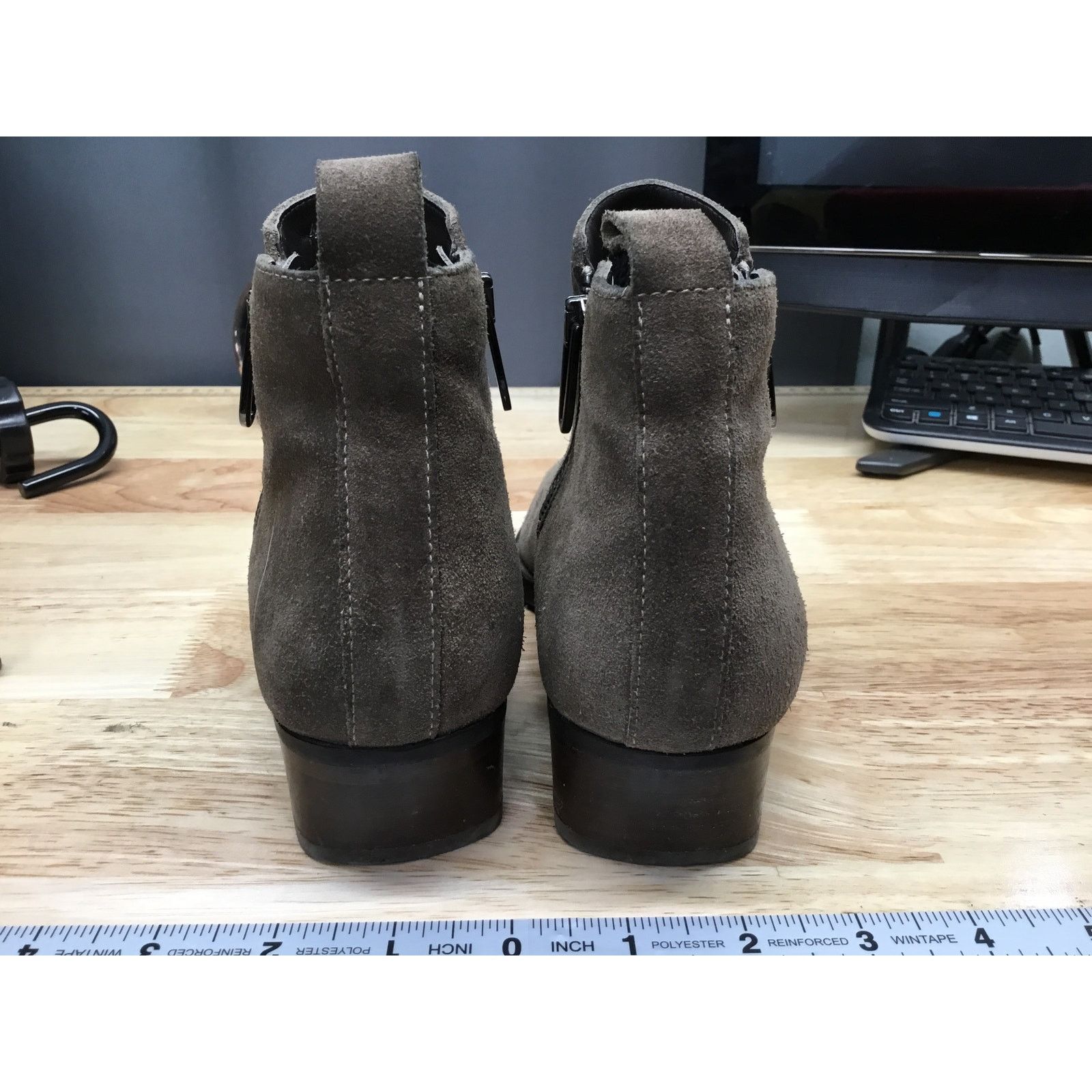Aquatalia Aquatalia Fantina Olive Green Suede Ankle Booties Womens 7.5 Size US 7.5 / IT 37.5 - 3 Thumbnail