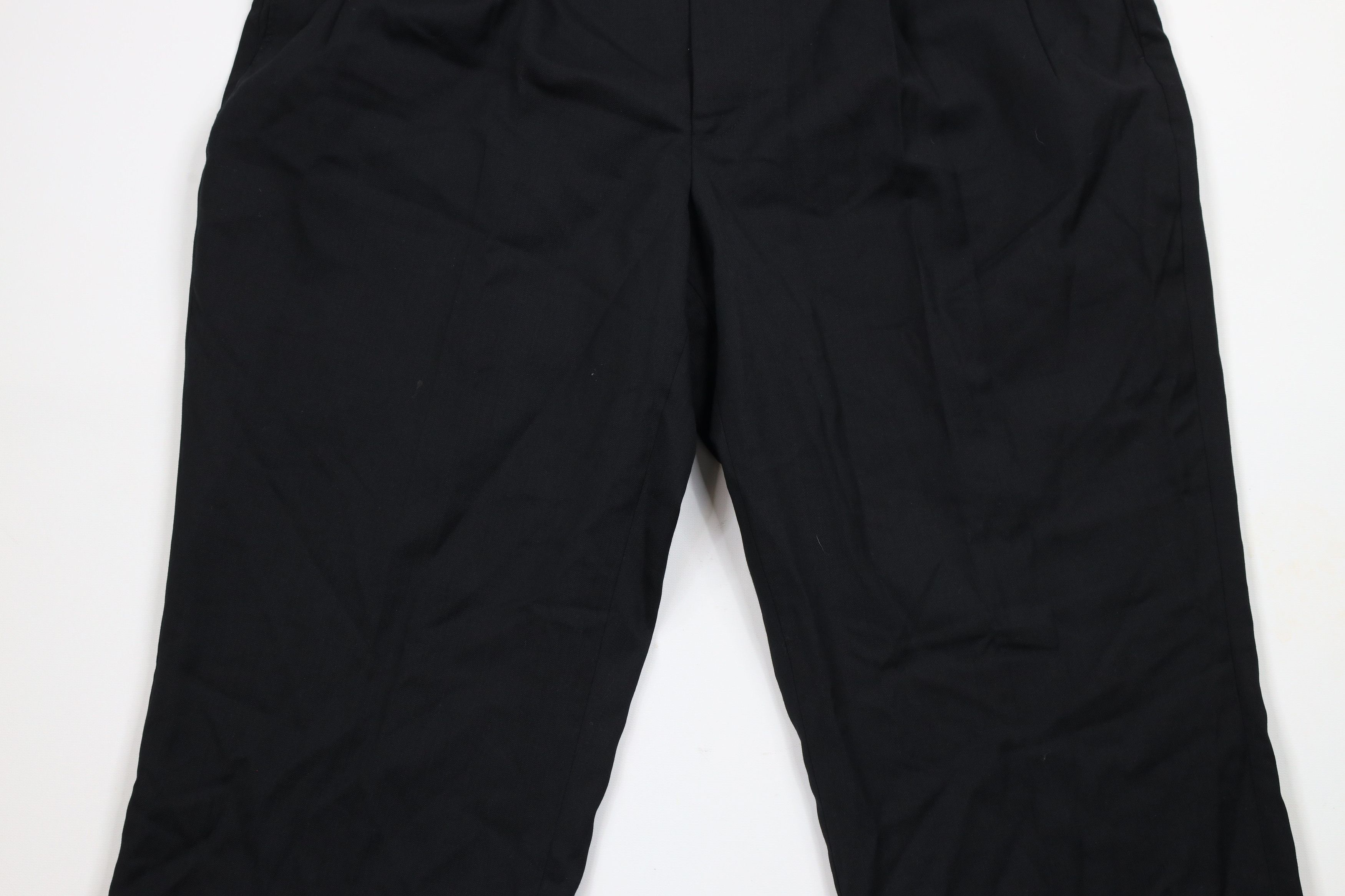 Vintage Vintage 90s Streetwear Pleated Cuffed Wide Leg Pants Black Size US 36 / EU 52 - 3 Thumbnail
