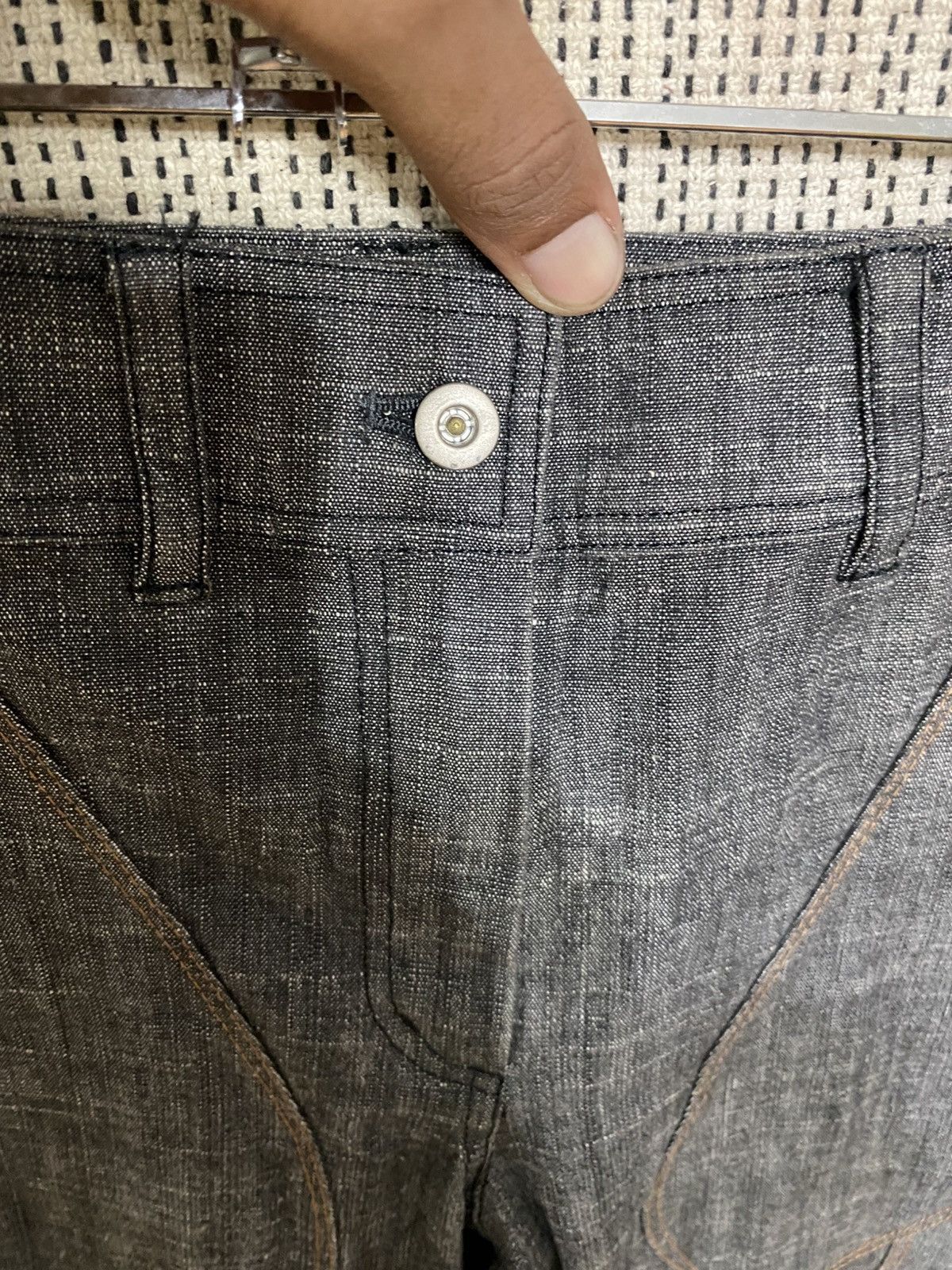 Japanese Brand LA TENDA WAXED BLACK BOOTCUT DENIM NICE DESIGN VERY RARE Size 31" - 8 Thumbnail