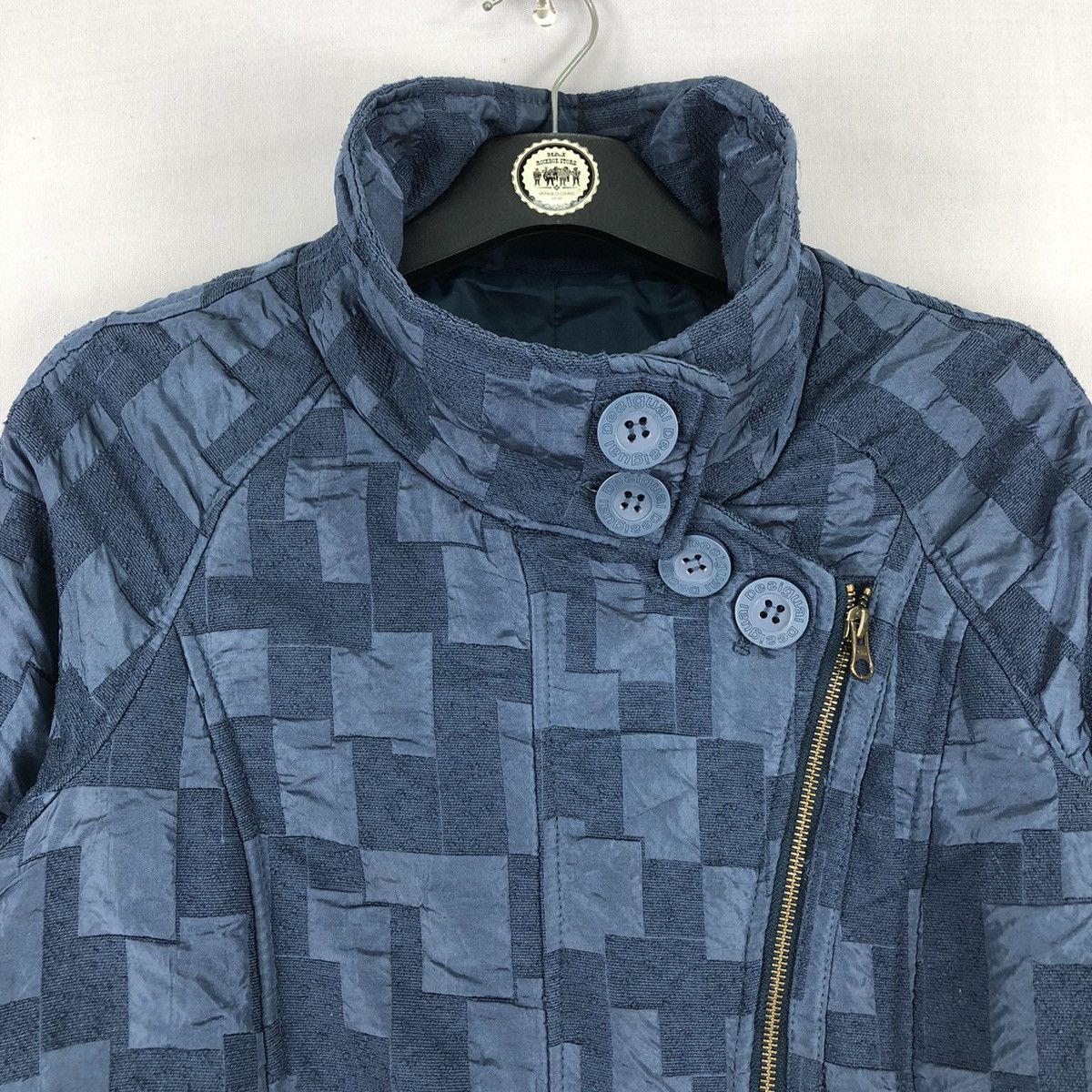 Desigual Vintage Desigual Women Down Jacket Embroidered Logo Checker Size S / US 4 / IT 40 - 7 Thumbnail