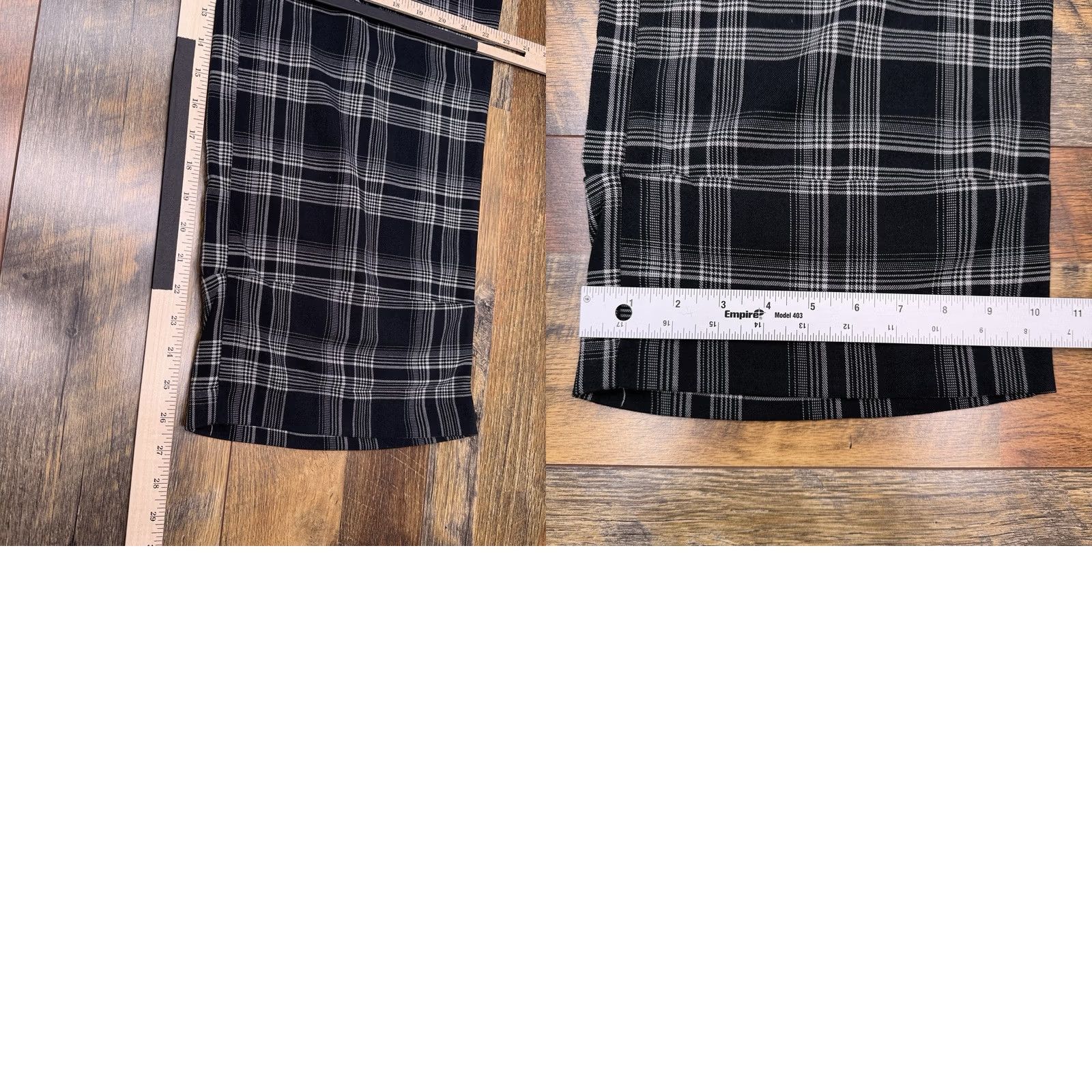 Vintage Violets & Roses Pants Plaid Wide-Leg Pull On 12 Gray Modern Workwear Relaxed Womens Size 34" / US 12 / IT 48 - 9 Thumbnail