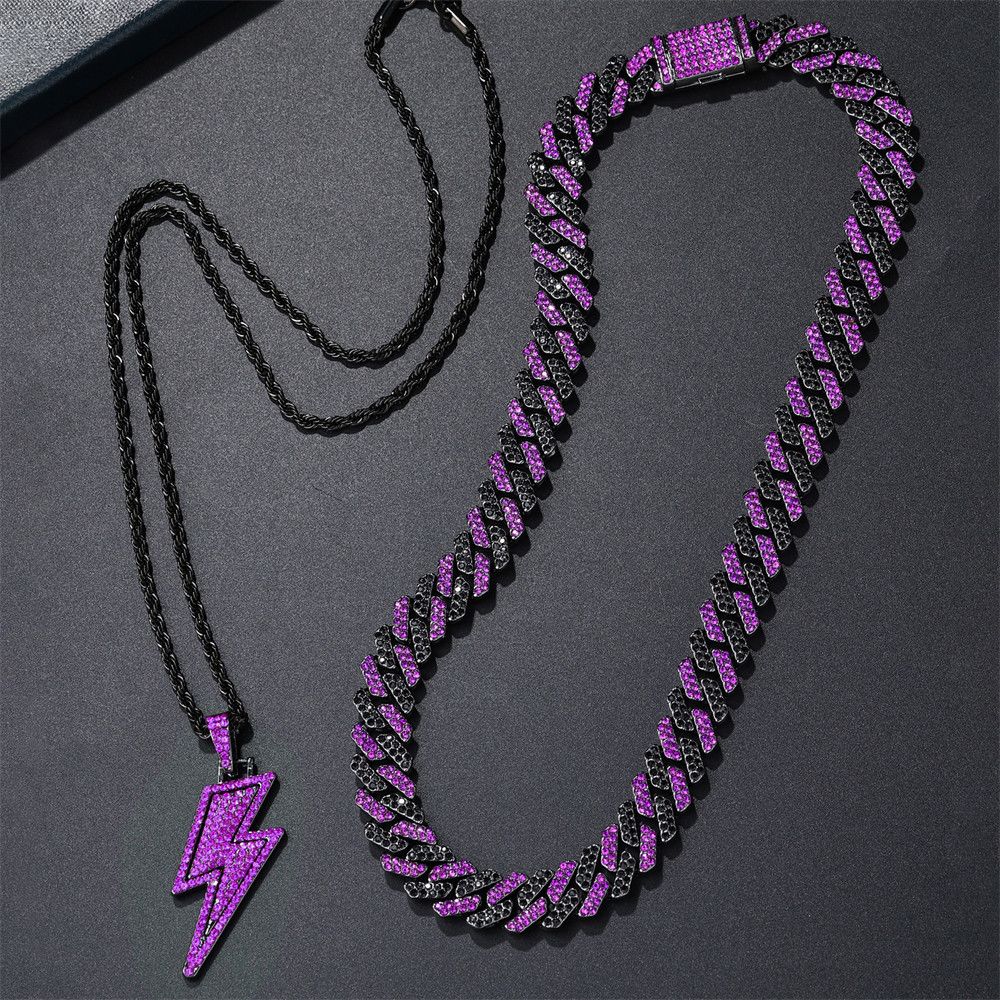 Other Double Purple Lightning Chain Necklace Size ONE SIZE - 1 Thumbnail