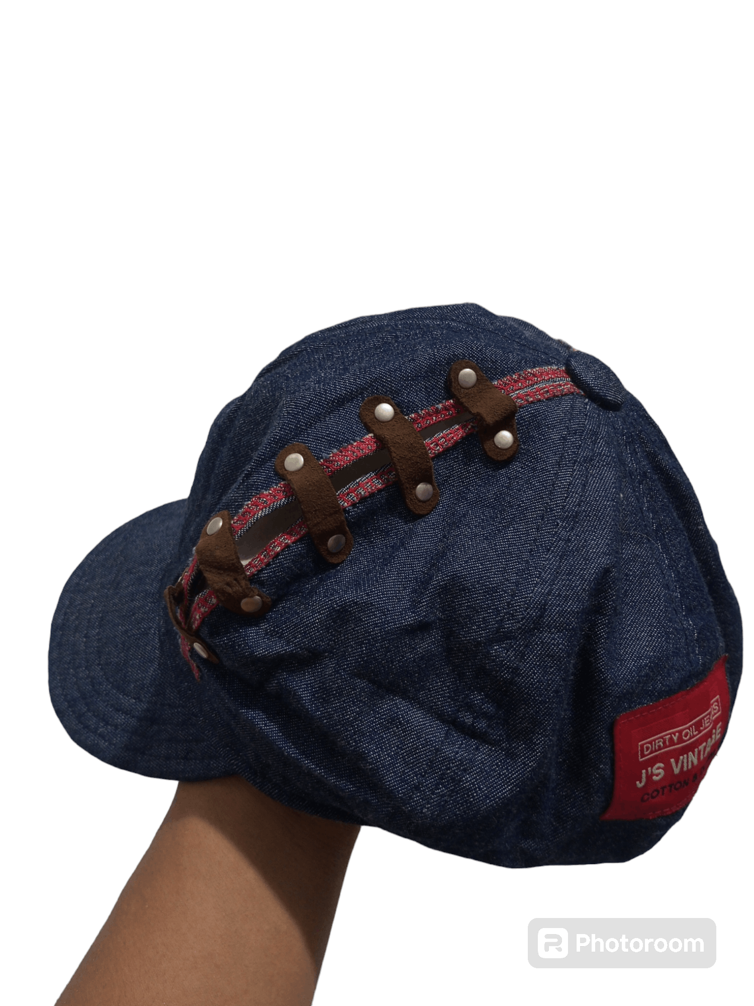 Japanese Brand Vintage dirty oil jeans newboys denim hats Size ONE SIZE - 1 Thumbnail
