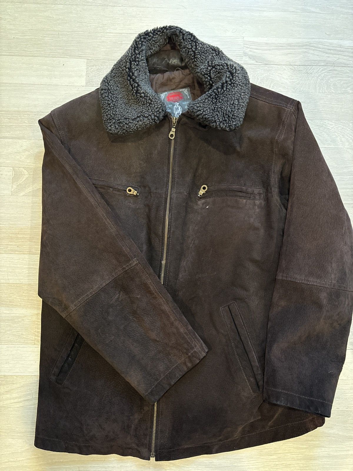 Vintage Vintage moleskin suede shearling jacket Size US M / EU 48-50 / 2 - 1 Thumbnail