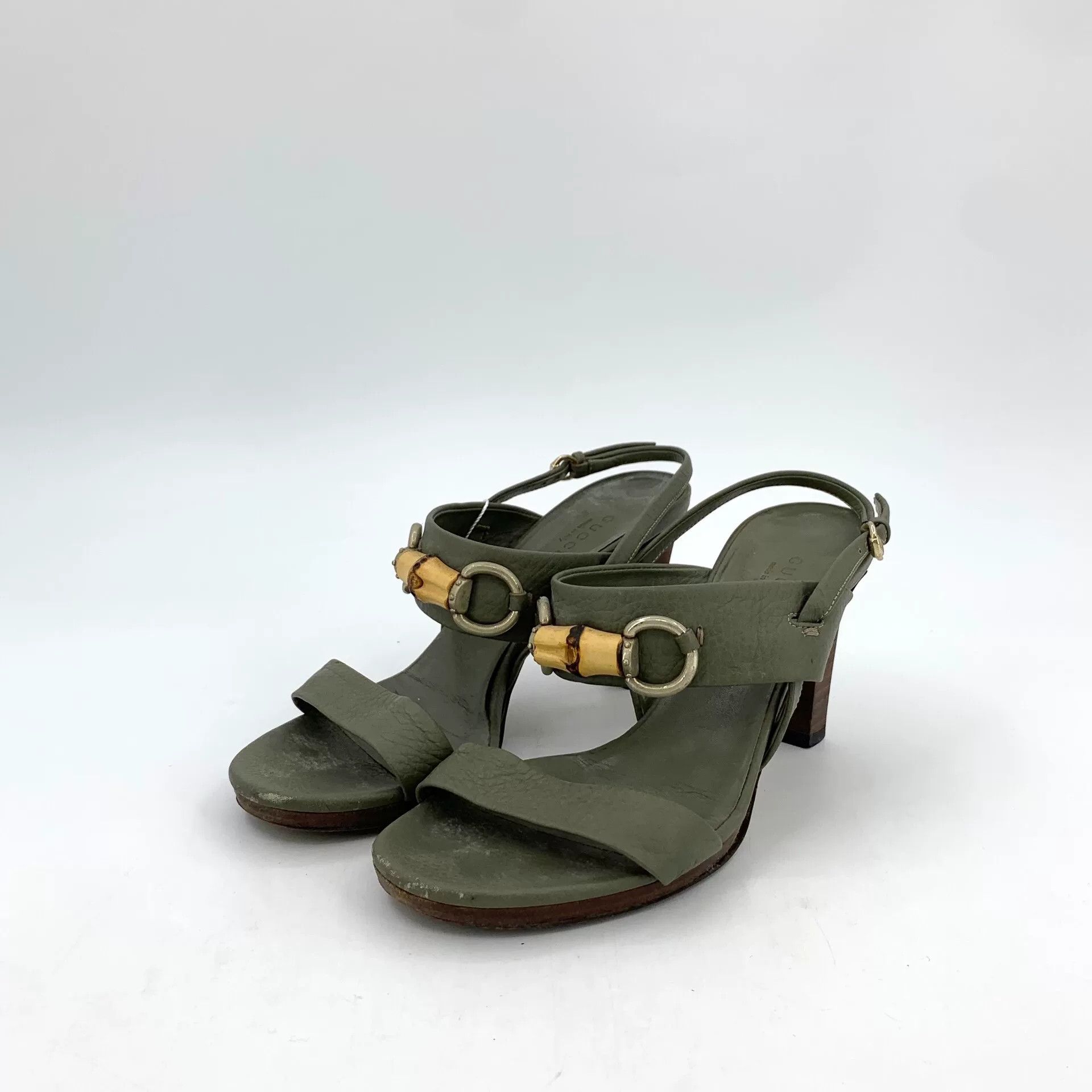 Gucci Gucci Green Sandals 37 Women Size US 6.5 / IT 36.5 - 1 Thumbnail