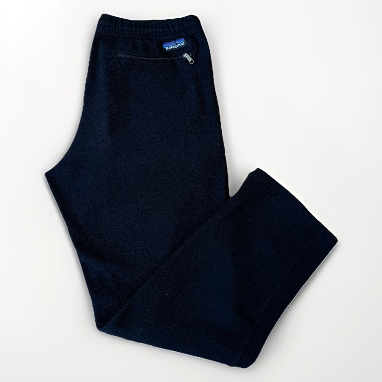 Patagonia VINTAGE Patagonia Pants Fleece Snap T Drawstring Waist Large Black 90s USA Synchilla Patagon ia Stone Size US 33 - 2 Thumbnail
