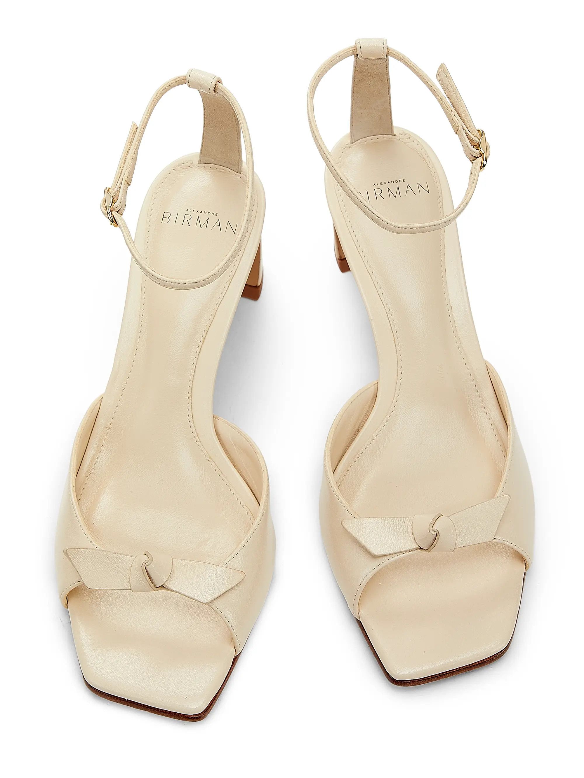 Alexandre Birman os11x0126 Clarita 60mm Leather Sandals in Beige Size US 9 / IT 39 - 3 Thumbnail