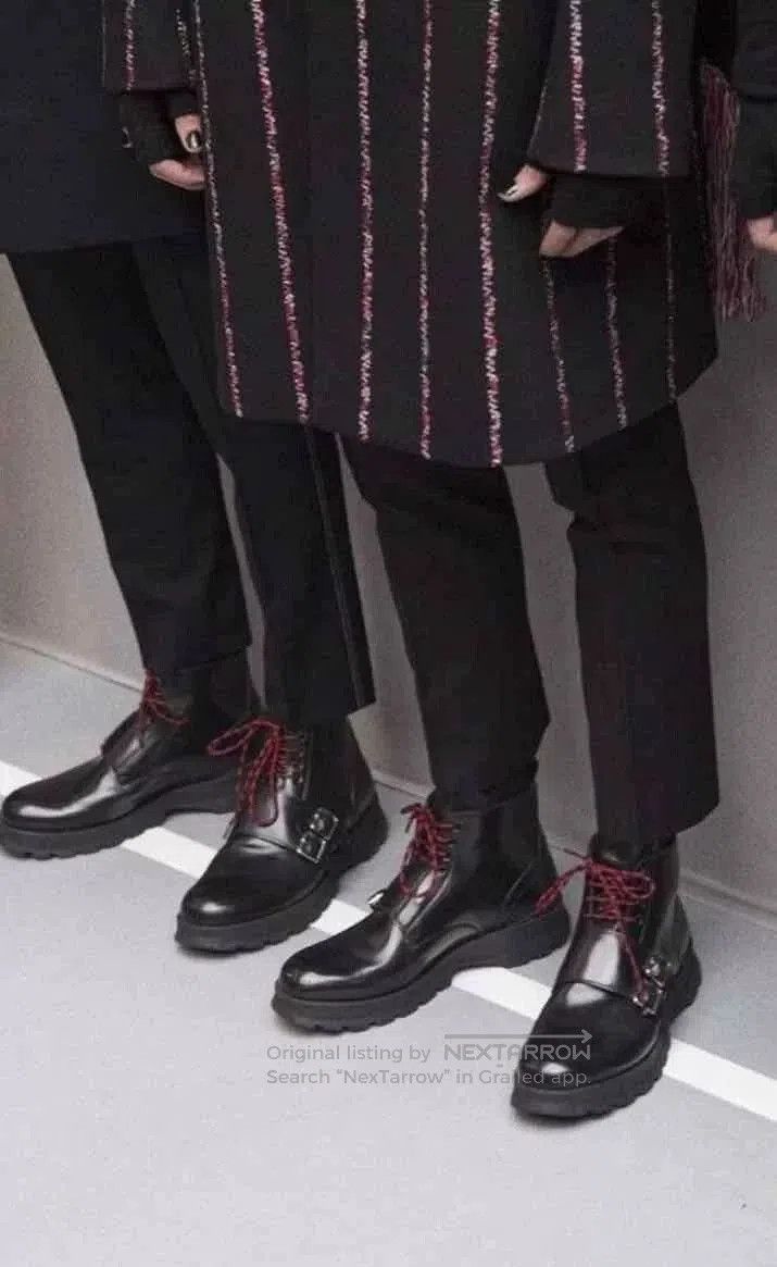 Dior Dior Homme Red String Leather Boots. Size US 8 / EU 41 - 8 Thumbnail
