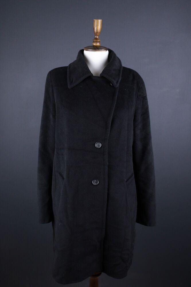 image of Avant Garde Max Mara Trench Coat in Black, Women's (Size XL)