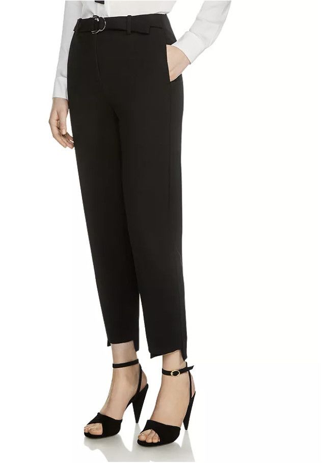 Maje Maje Palmy Step-Hem Tailored Pants Black ( 34 ) Size 22" - 2 Thumbnail