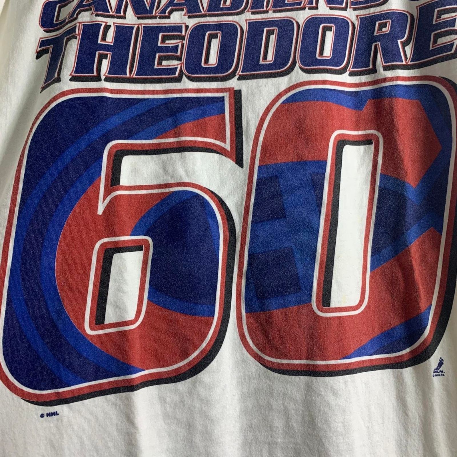NHL vintage 90's NHL MONTREAL CANADIEN’S JOSE THEODORE tee shirt Size US XL / EU 56 / 4 - 5 Thumbnail