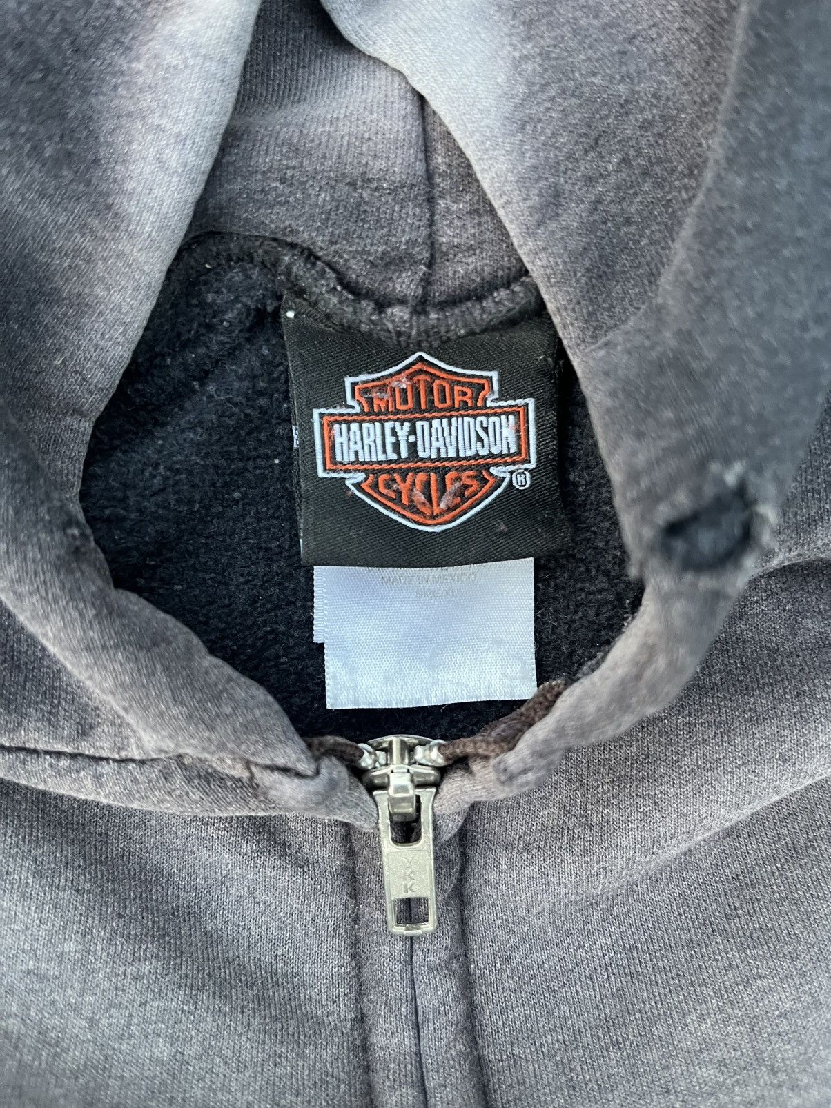 Harley Davidson Vintage Harley Davidson Zip Hoodie Sweatshirt Jacket Fade Size US XL / EU 56 / 4 - 7 Thumbnail