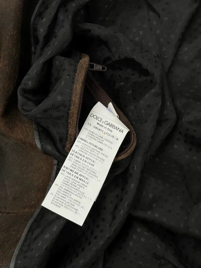 Dolce & Gabbana 2000s Dolce & Gabbana Raw Brown Leather Bomber Jacket Size US M / EU 48-50 / 2 - 11 Thumbnail