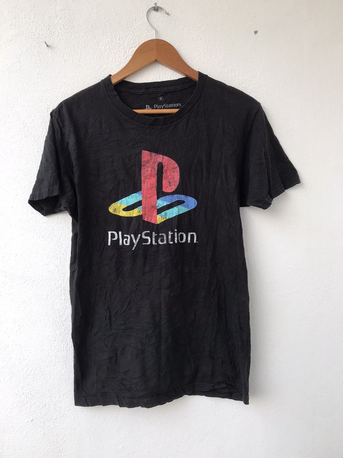 image of Playstation Gaming Shirt Big Logo in Black, Men's (Size Medium)