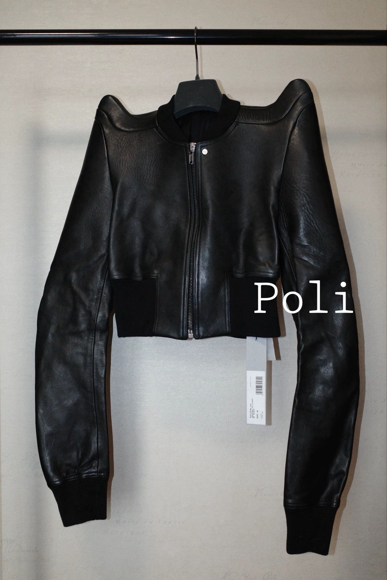 RICK OWENS SS23 Devil Horn Leather Jacket