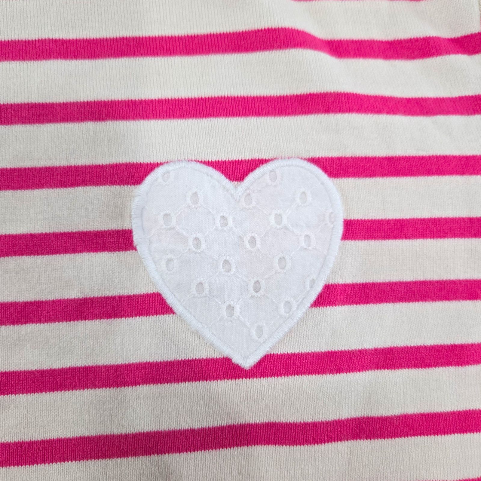 Other Talbots Pink White Stripe Heart Long Sleeve Shirt Size Small Size S / US 4 / IT 40 - 4 Thumbnail