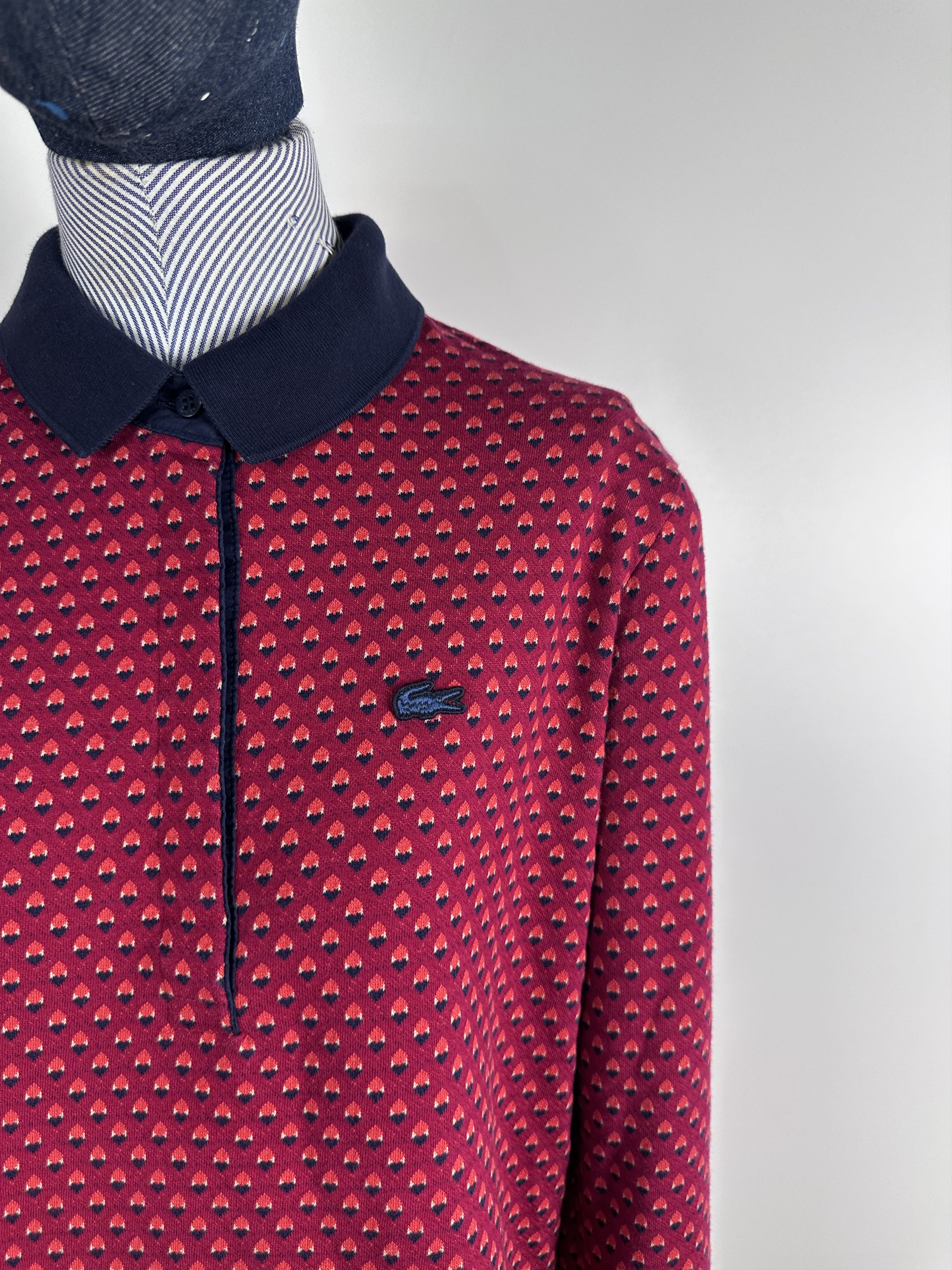 Lacoste Lacoste Polo Sweater Long Sleeve Knit Cotton Size 42 Size M / US 6-8 / IT 42-44 - 2 Thumbnail