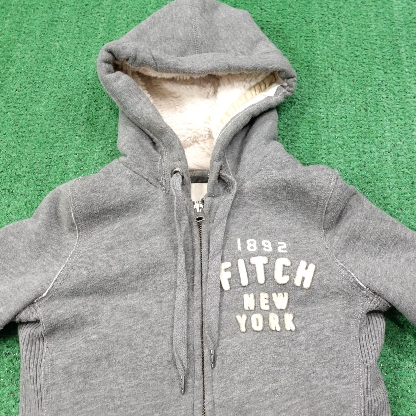Abercrombie & Fitch Abercrombie & Fitch Hoodie Womens XS Gray Full Zip Faux Fur Lined Sherpa Size XS / US 0-2 / IT 36-38 - 2 Thumbnail