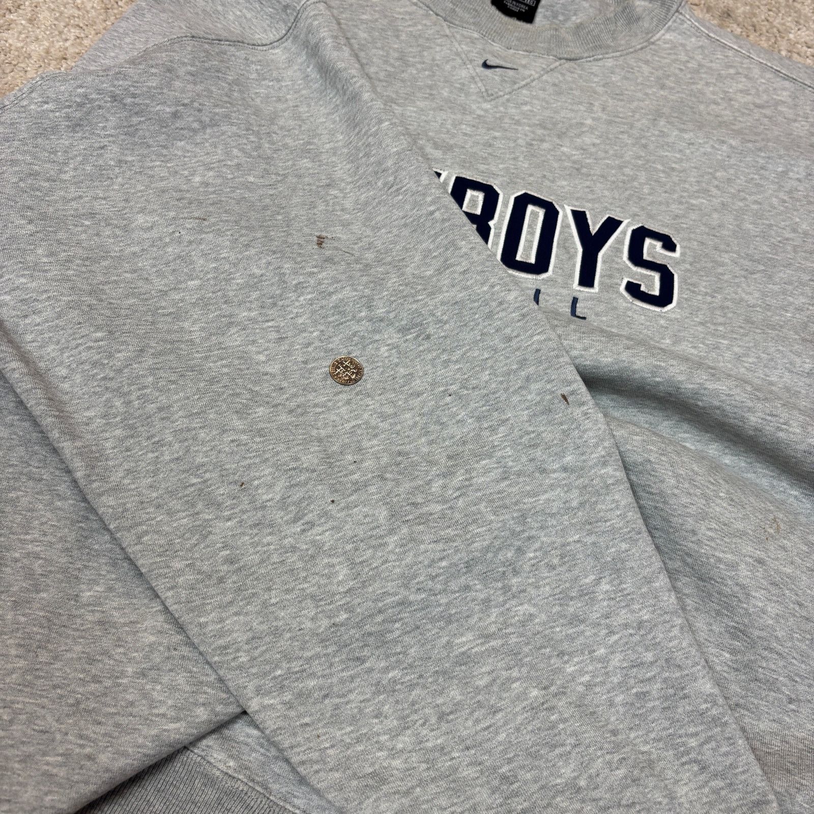 NFL × Nike Vintage Dallas Cowboys Nike Sweatshirt 2XL NFL Center Swoosh Size US XXL / EU 58 / 5 - 11 Thumbnail