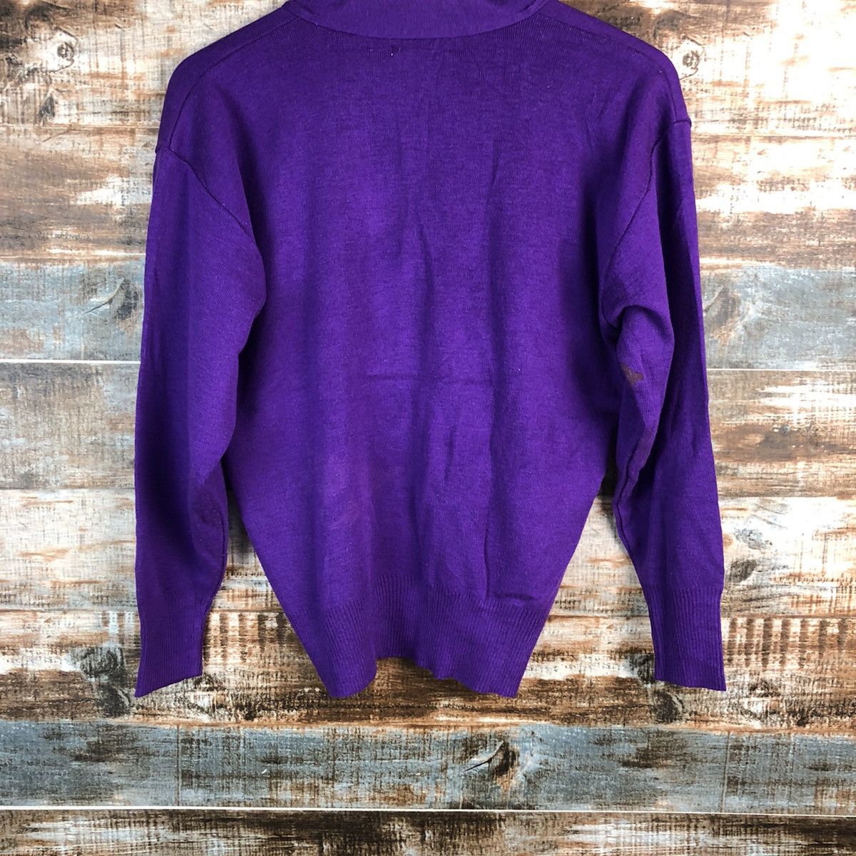 Vintage Verona vintage Japan Purple Cardigan Knitwear #A2336 Size M / US 6-8 / IT 42-44 - 15 Thumbnail