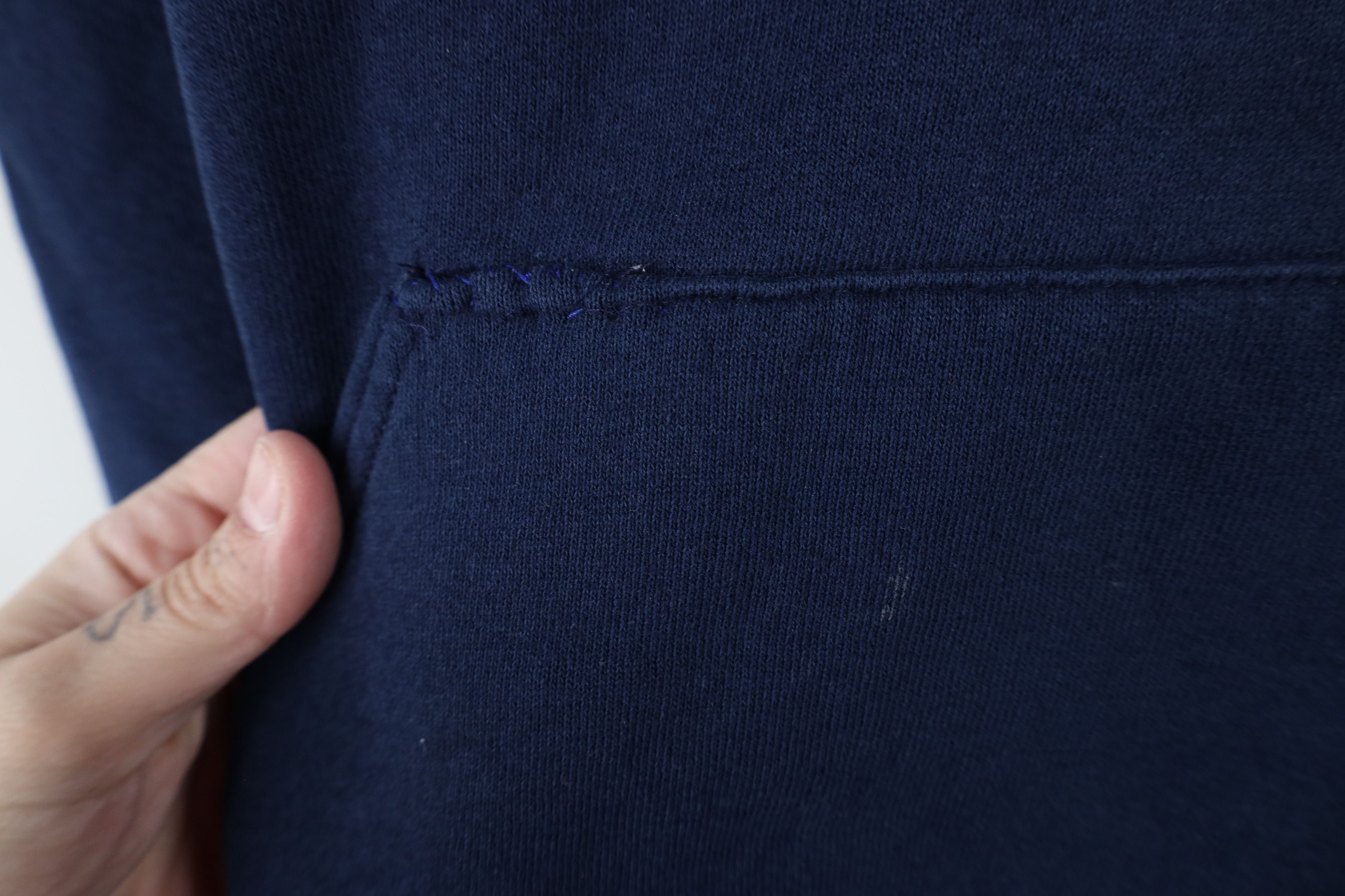 Russell Athletic × Vintage Vintage 90s Russell Athletic Blank Hoodie Sweatshirt Blue Size US XL / EU 56 / 4 - 4 Thumbnail