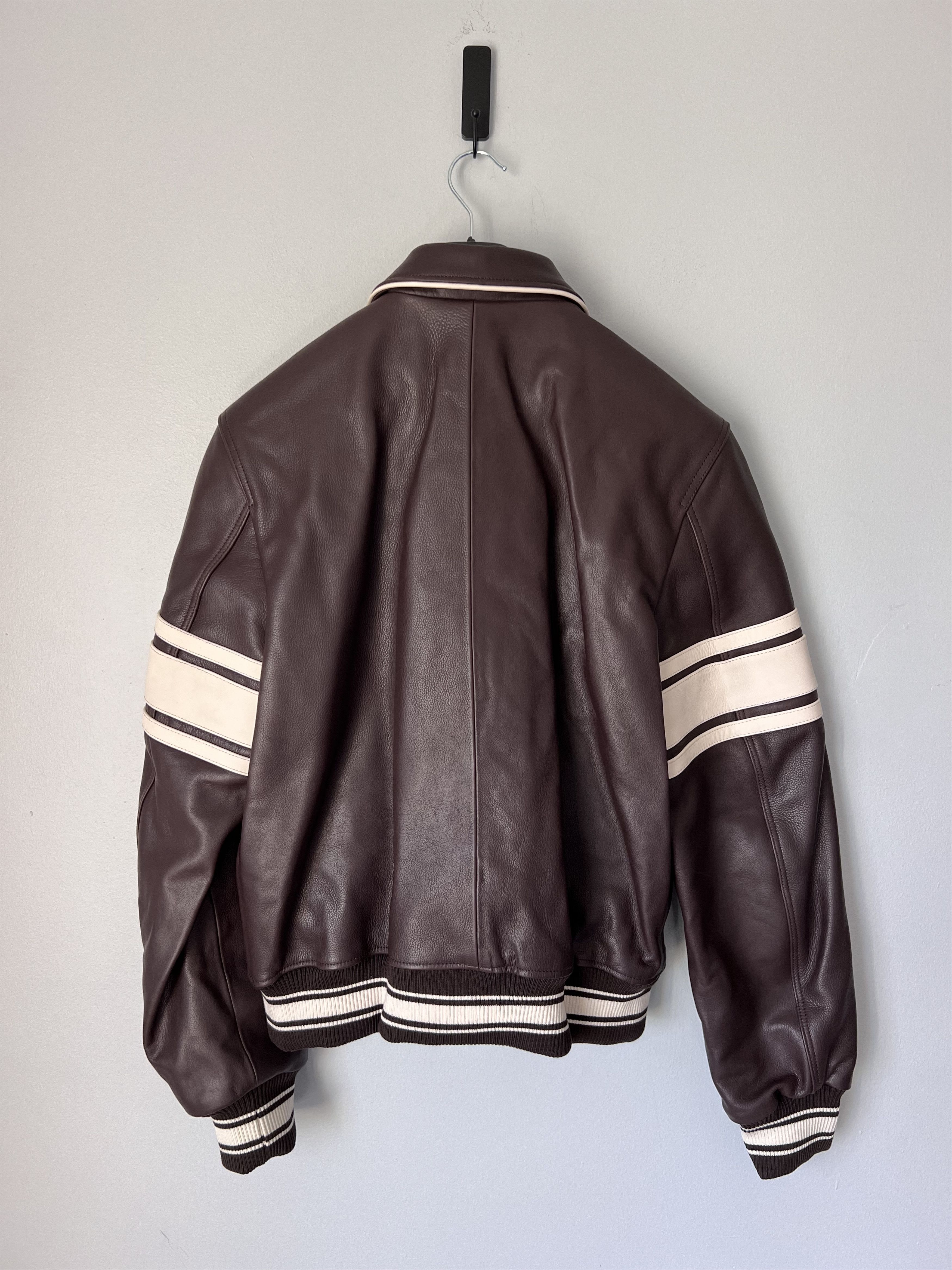 Stussy Stussy Wales Bonner Leather Varsity Jacket in Brown Size US L / EU 52-54 / 3 - 5 Thumbnail
