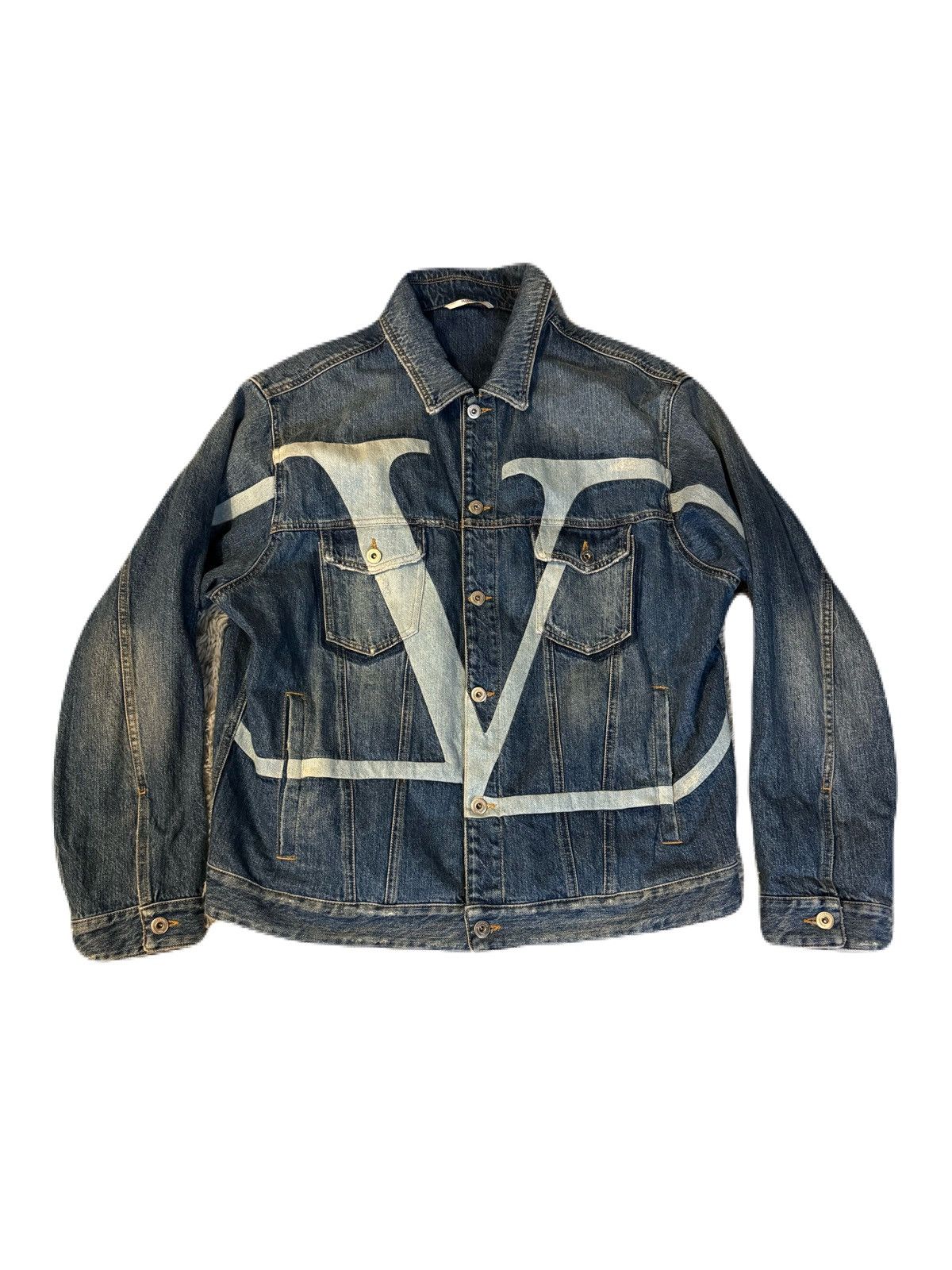 Valentino printed denim jacket | Grailed
