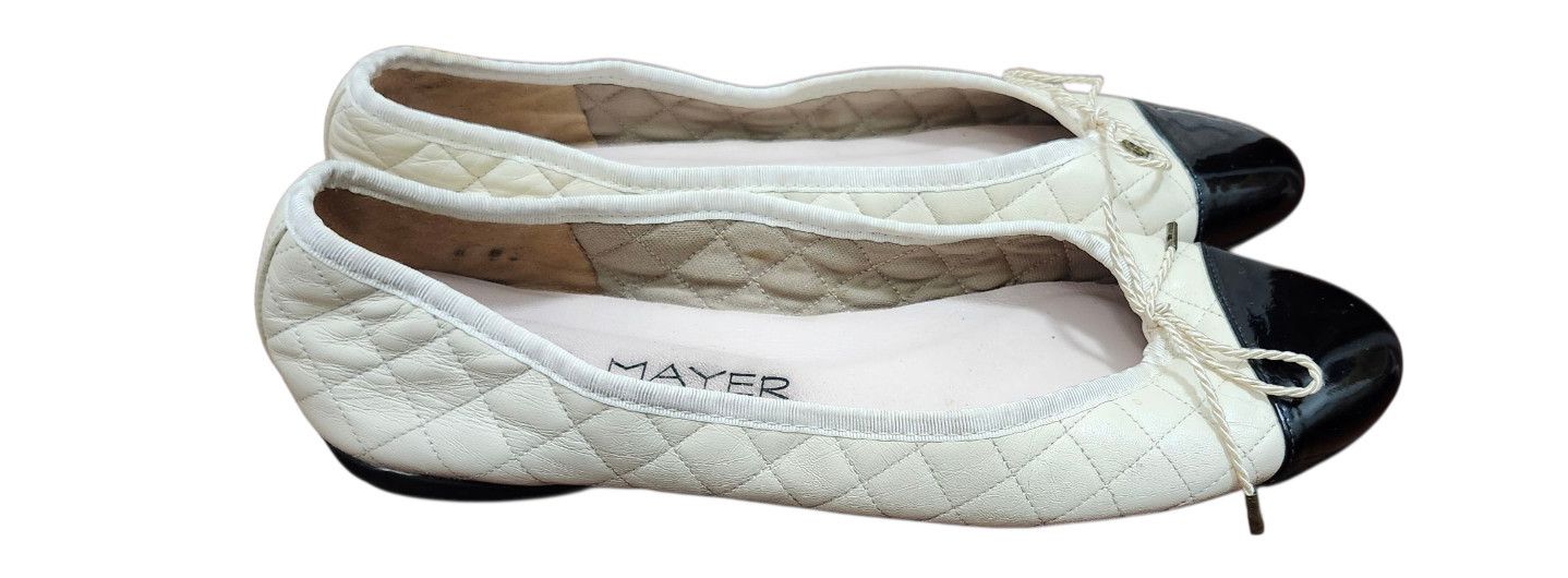 Other PAUL MAYER (ATTITUDES)-BLACK/BONE BALLET FLATS SIZE 8 B Size US 8 / IT 38 - 2 Thumbnail